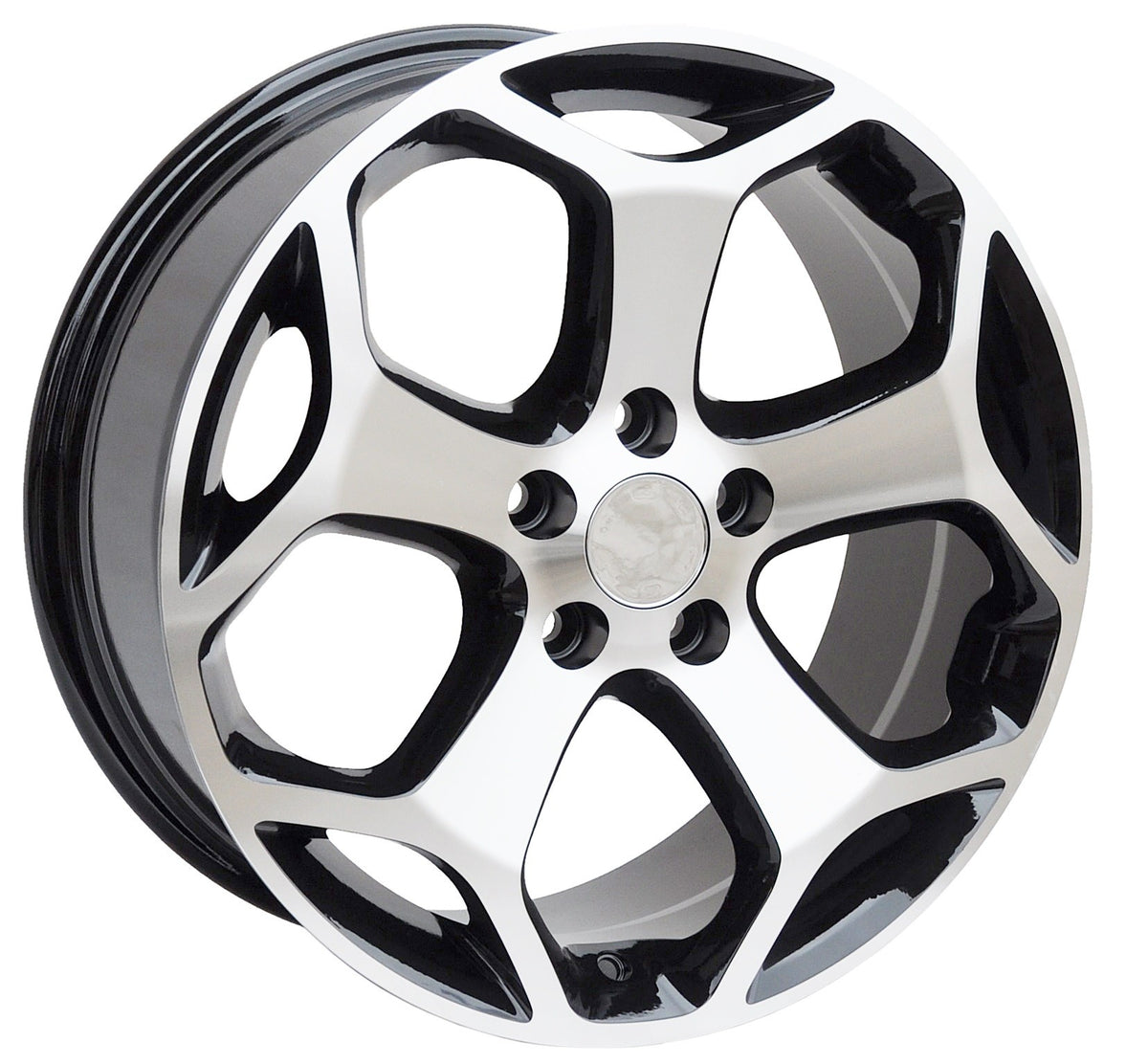 PDW 871/507 Alufælge 16" 6,5J 5x108 ET50 – Poleret/sort (sæt á 4)