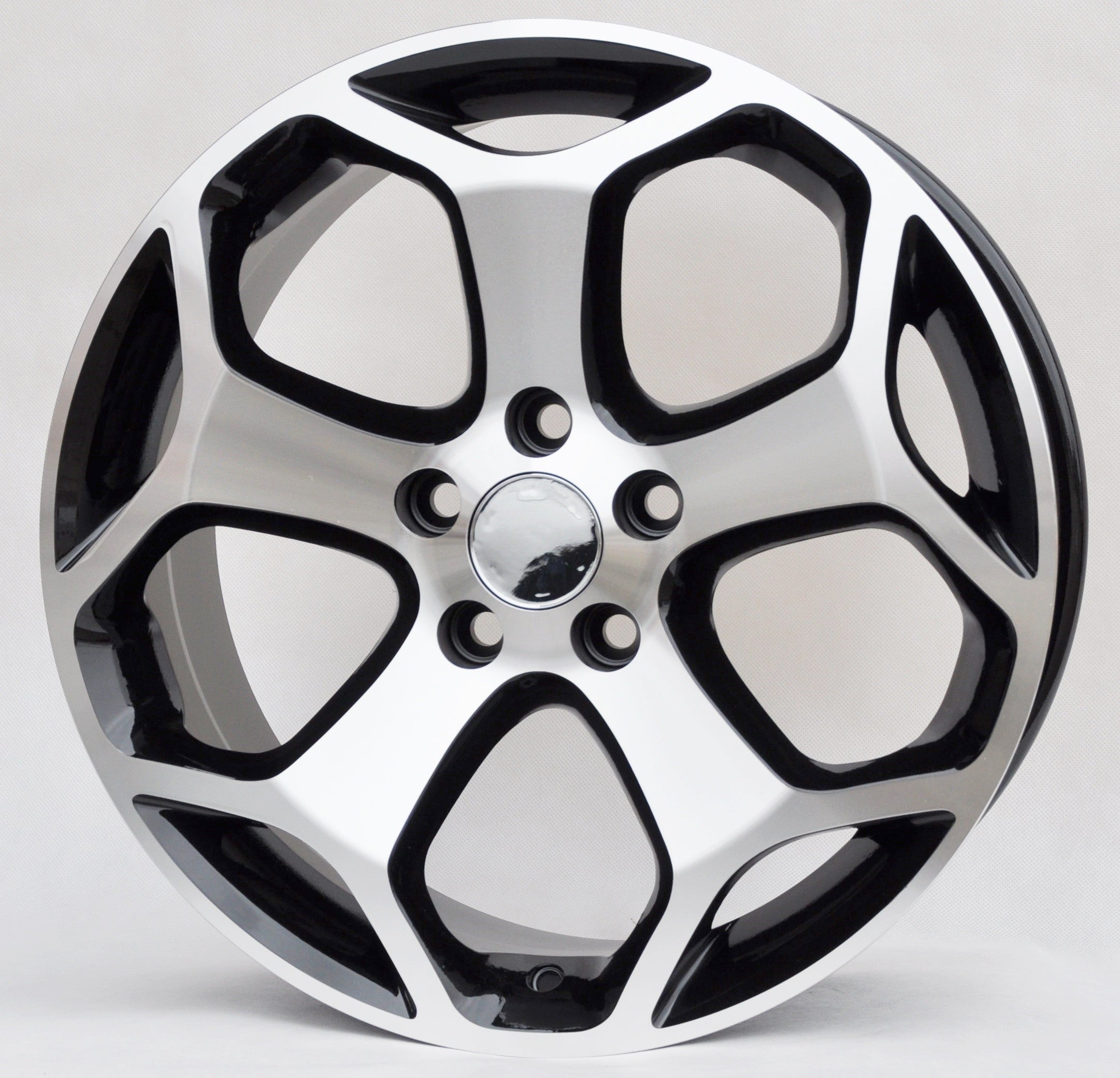 PDW 871/507 Alufælge 16" 5x108 ET50 – Poleret/sort (sæt á 4)