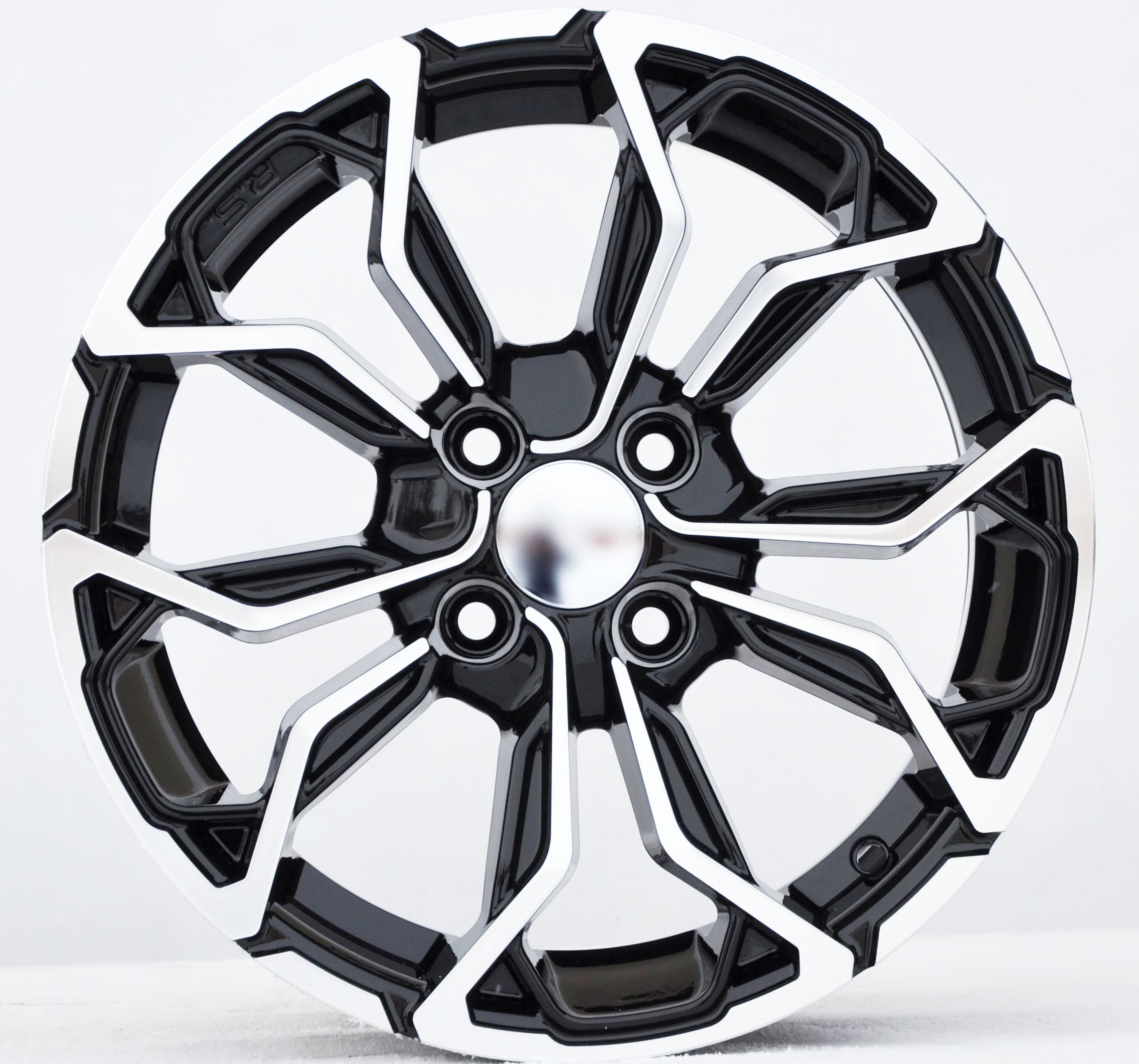 PDW 1058 Alufælge 15" 4x100 ET37 – Poleret/sort (sæt á 4)