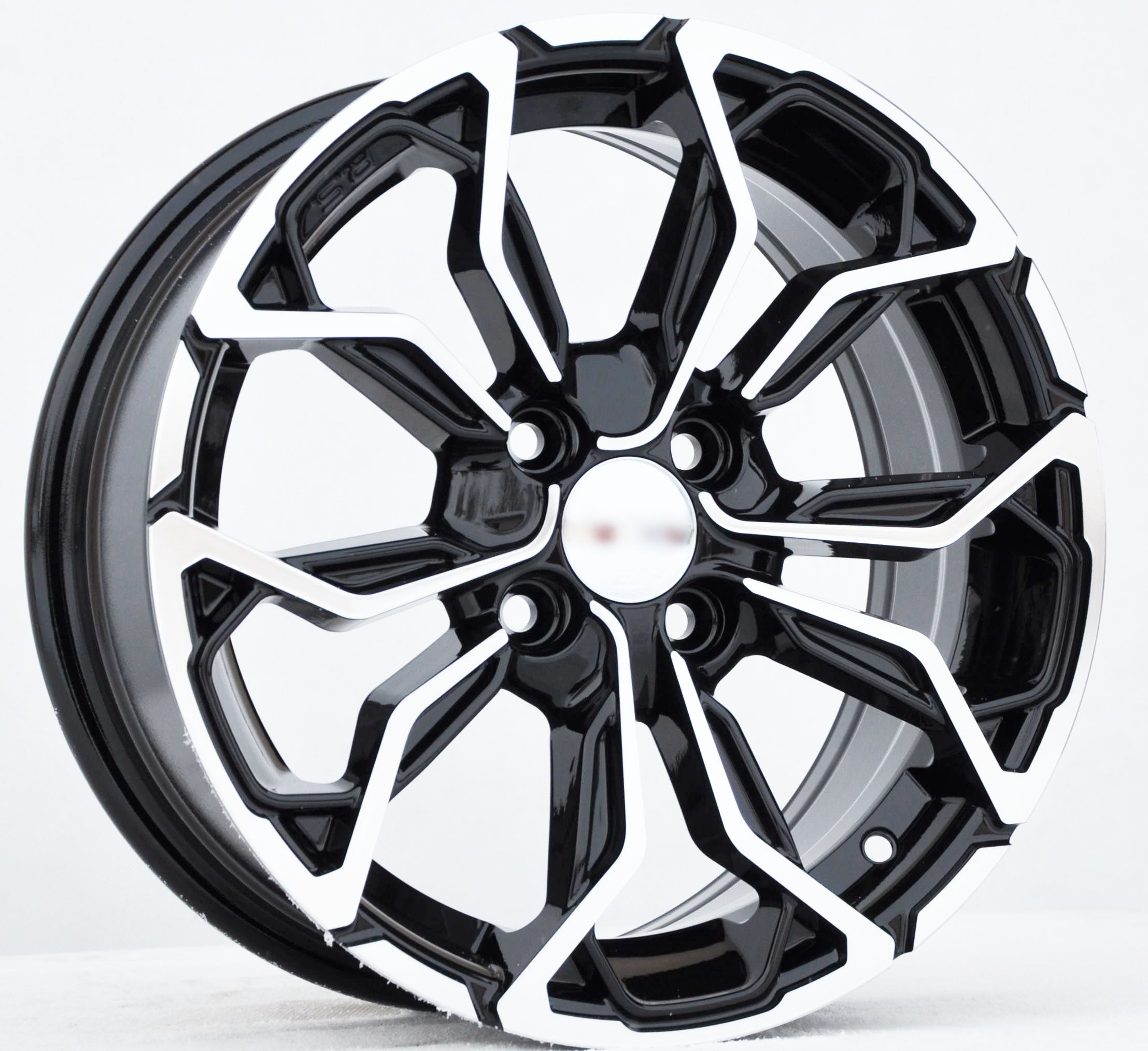 PDW 1058 Alufælge 15" 4x100 ET37 – Poleret/sort (sæt á 4)