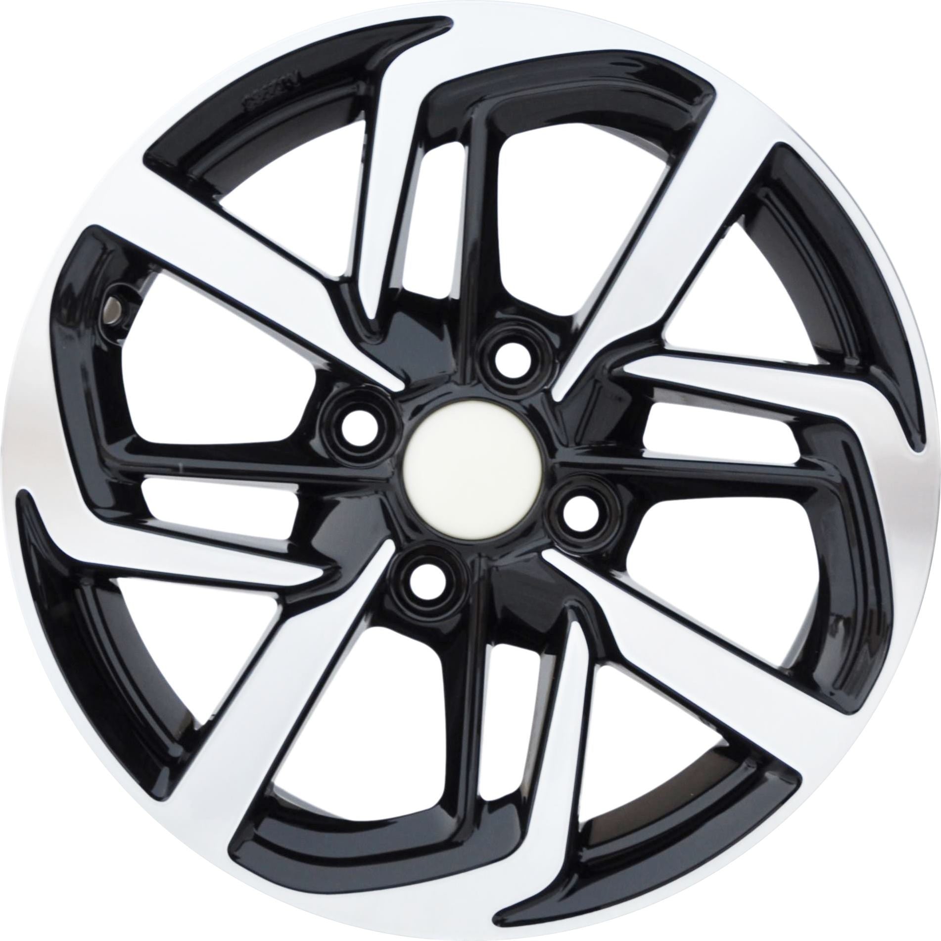 PDW 1126 Alufælge 14" 4x100 ET41 – Poleret/sort (sæt á 4)
