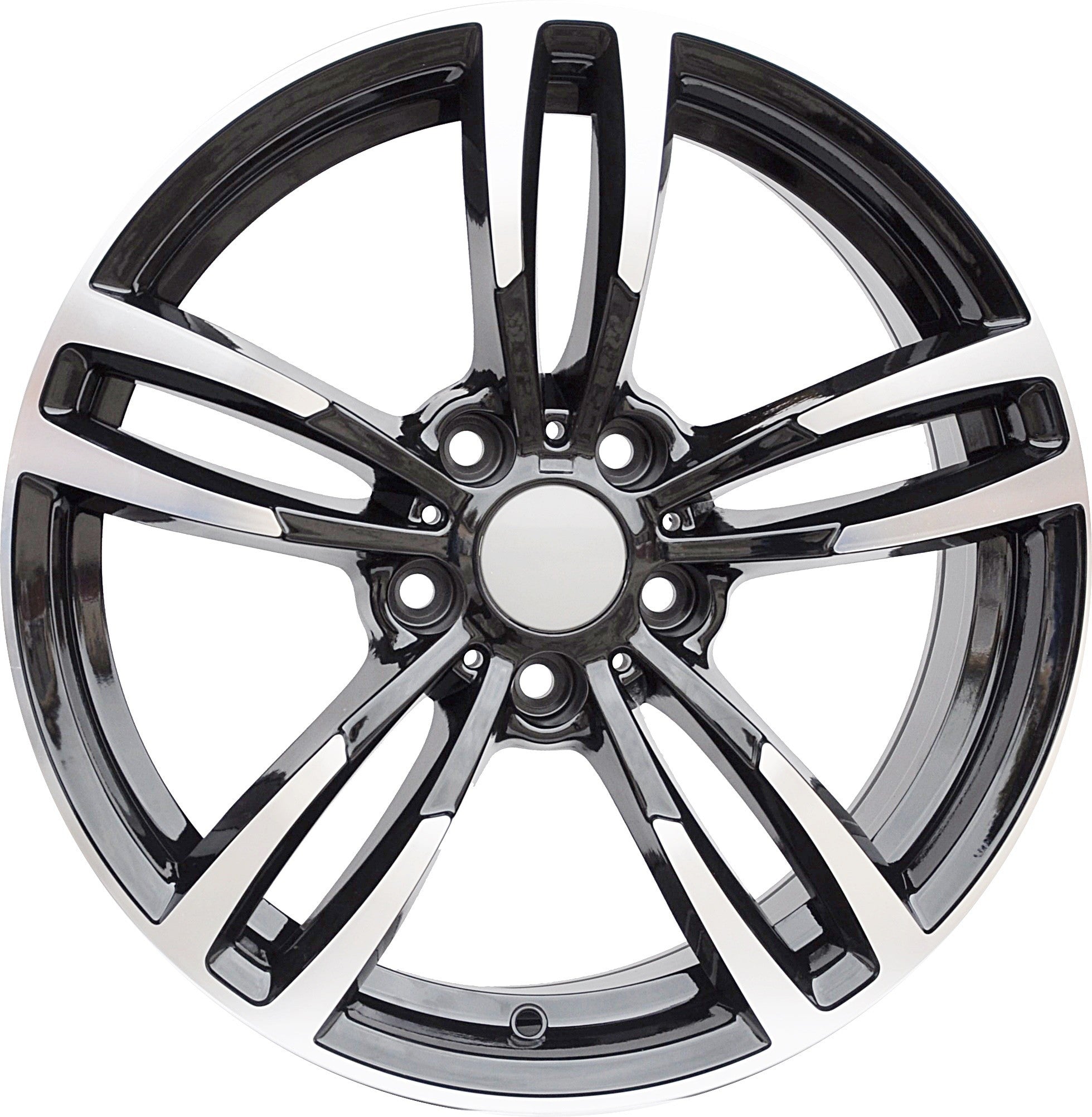 PDW 855 Alufælge 18" 5x120 ET40 – Poleret/sort (sæt á 4)