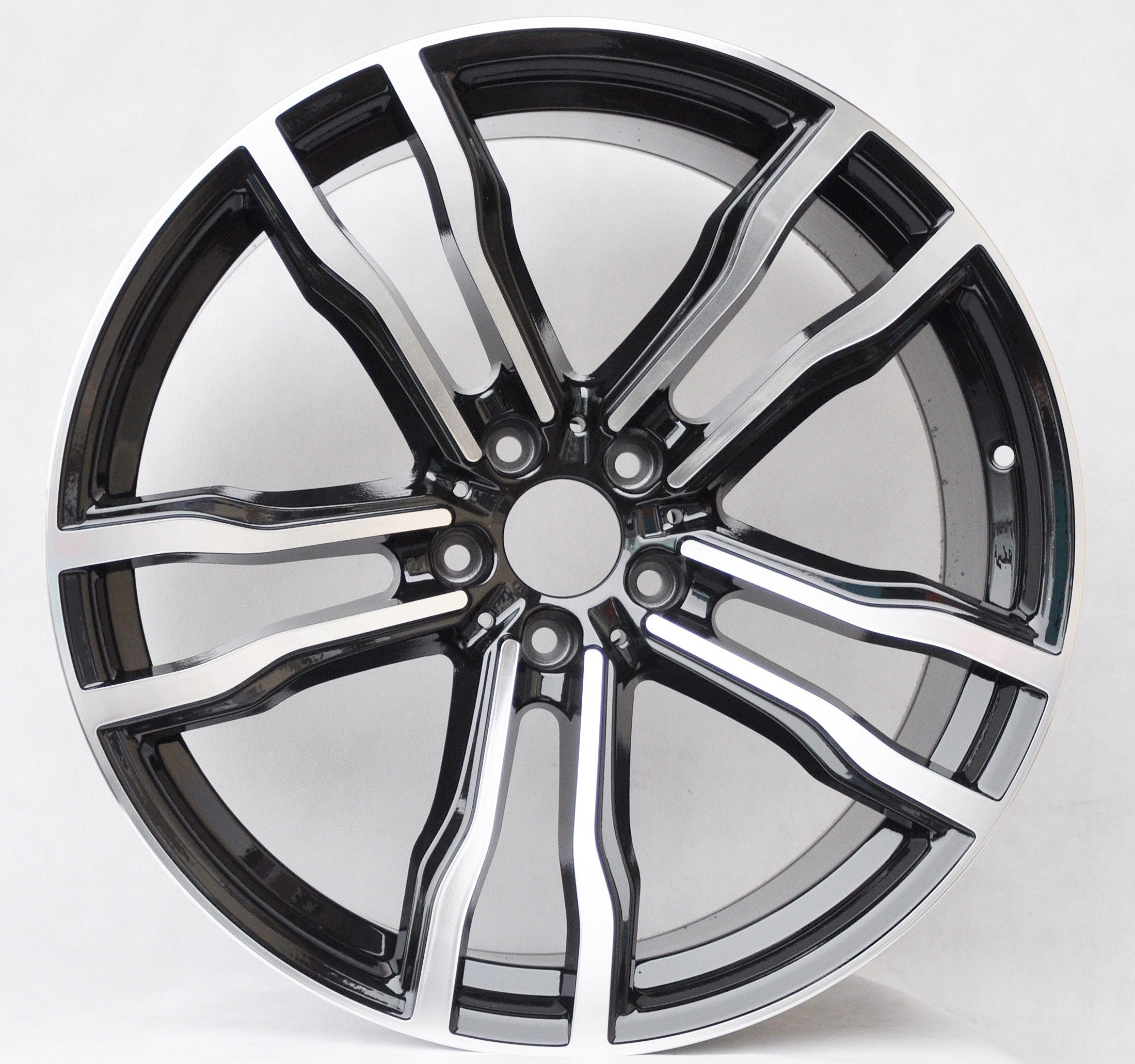 PDW BY588 Alufælge 19" 5x120 ET48 – Poleret/sort (sæt á 4)