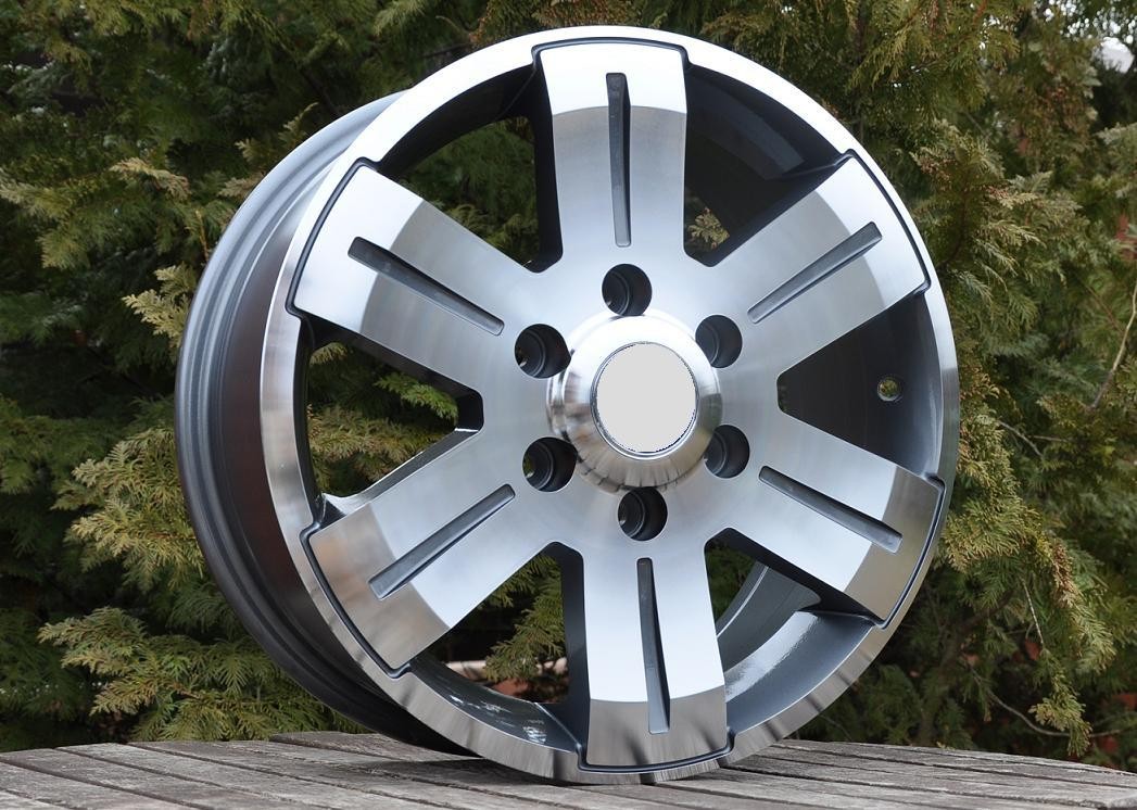 PDW 562 Alufælge 16" 7J 6x130 ET55 – Poleret/grafit (sæt á 4)