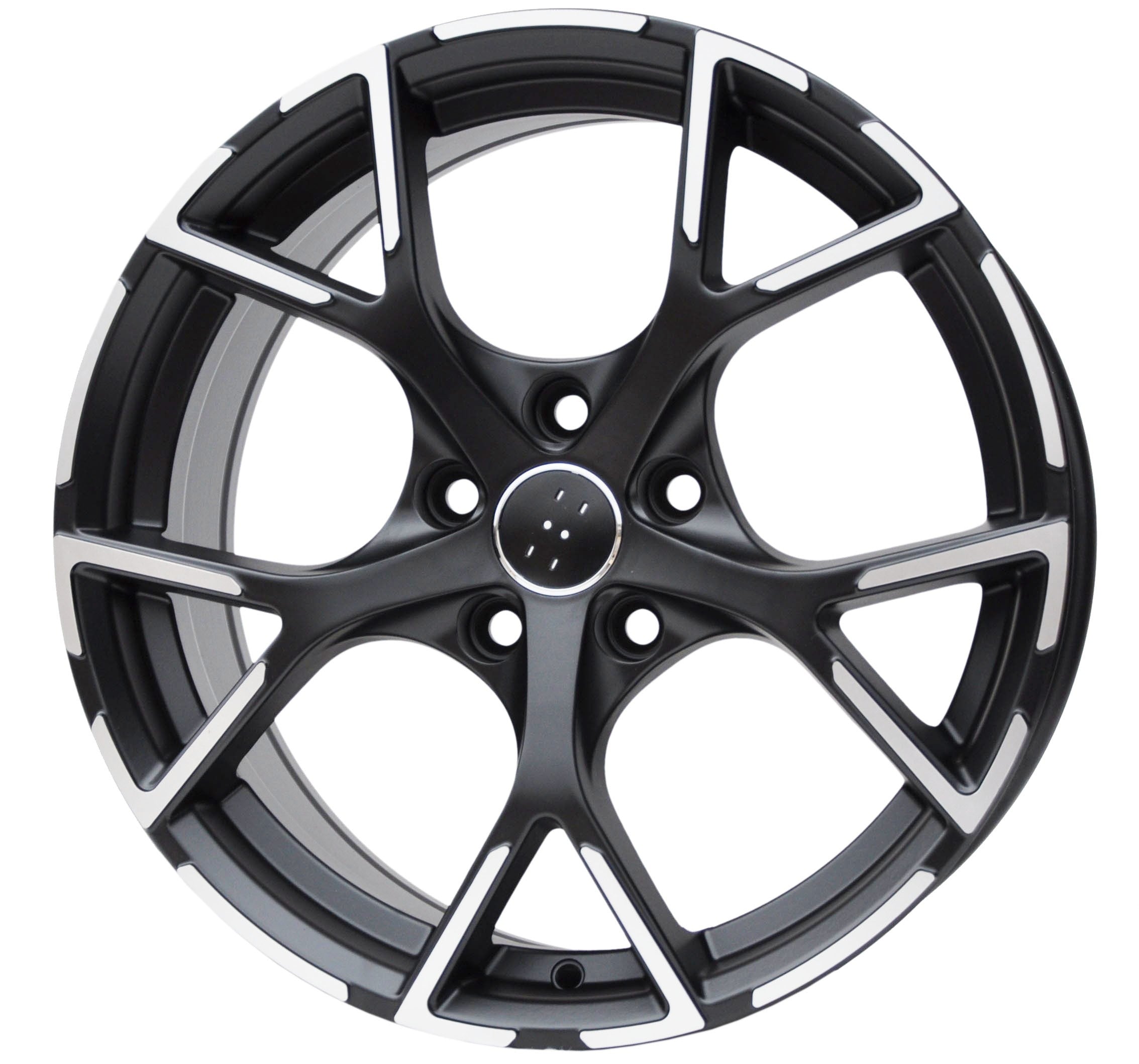 PDW 5997 Alufælge 17" 5x100 ET42 – Poleret/sort mat (sæt á 4)