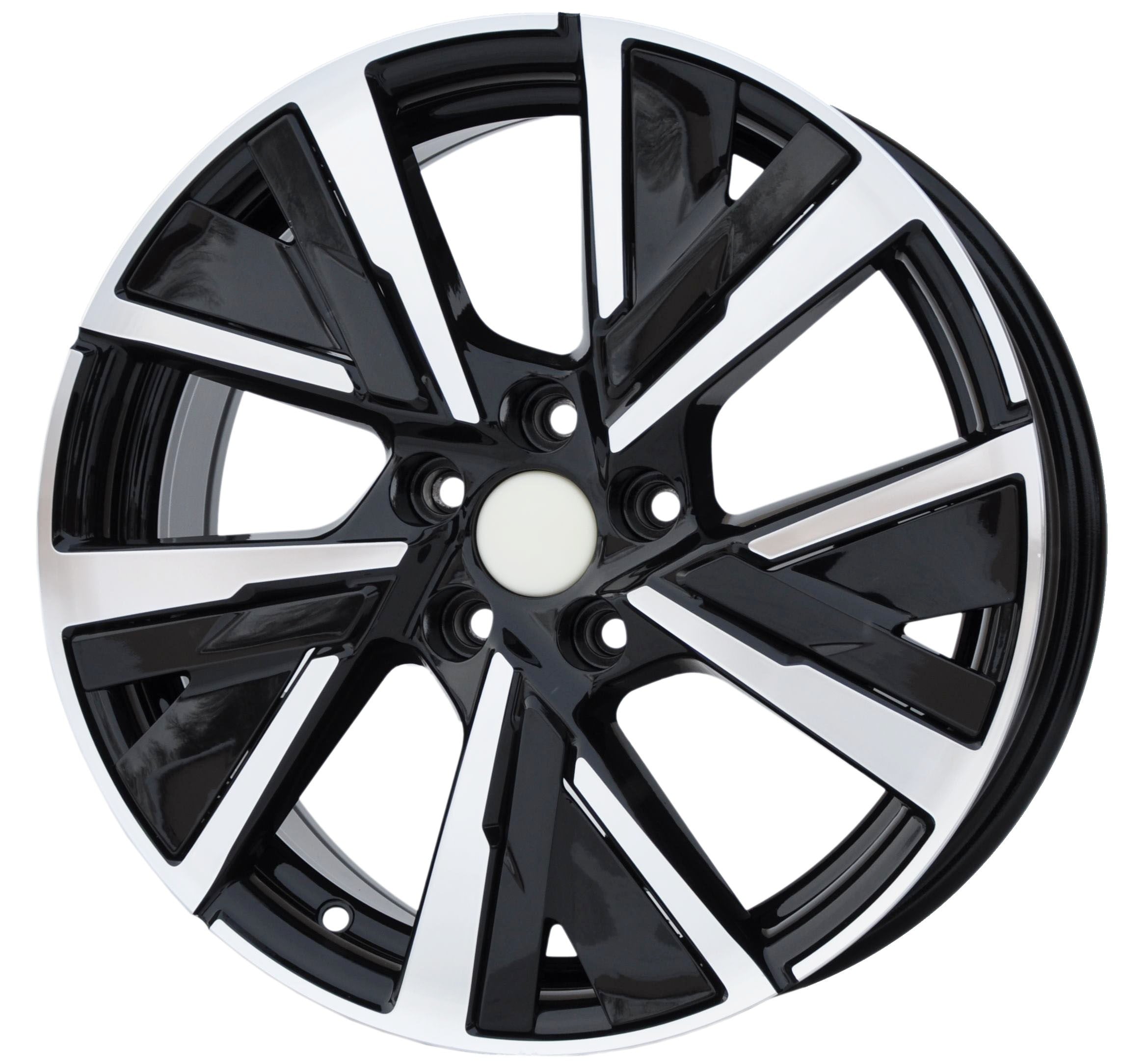 PDW 5906 Alufælge 17" 5x108 ET44 – Poleret/sort (sæt á 4)
