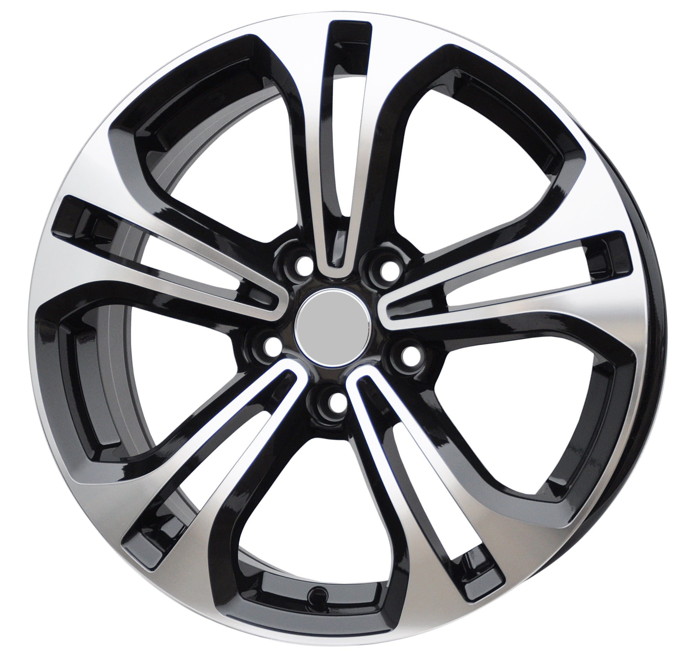 PDW 1249 Alufælge 17" 5x114.3 ET40 – Poleret/sort (sæt á 4)