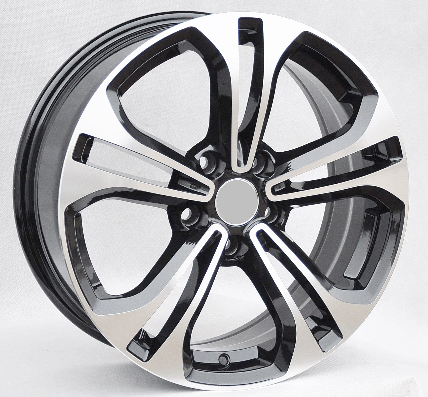 PDW 1249 Alufælge 17" 5x114.3 ET40 – Poleret/sort (sæt á 4)