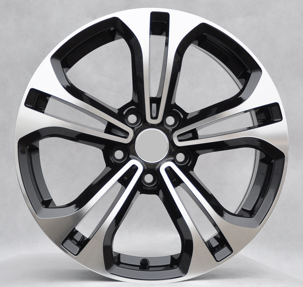 PDW 1249 Alufælge 17" 7J 5x114.3 ET40 – Poleret/sort (sæt á 4)