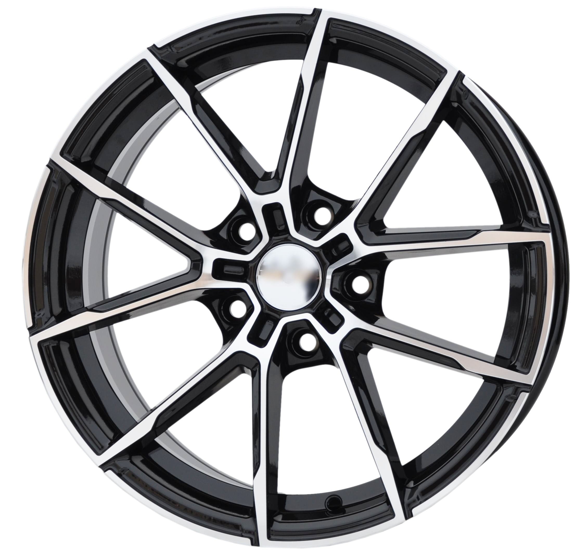 PDW 1740/5601 Alufælge 17" 5x120 ET40 – Poleret/sort (sæt á 4)