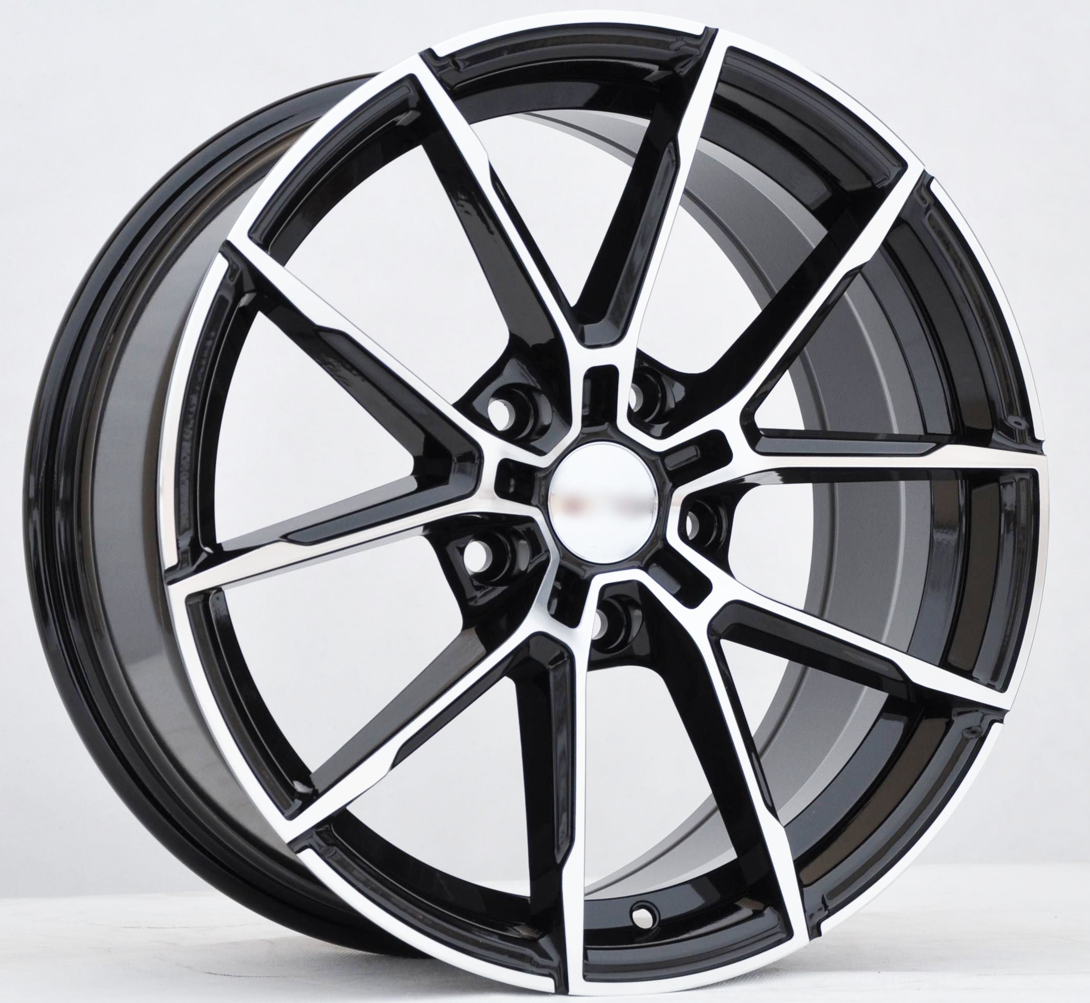 PDW 1740/5601 Alufælge 17" 5x120 ET40 – Poleret/sort (sæt á 4)