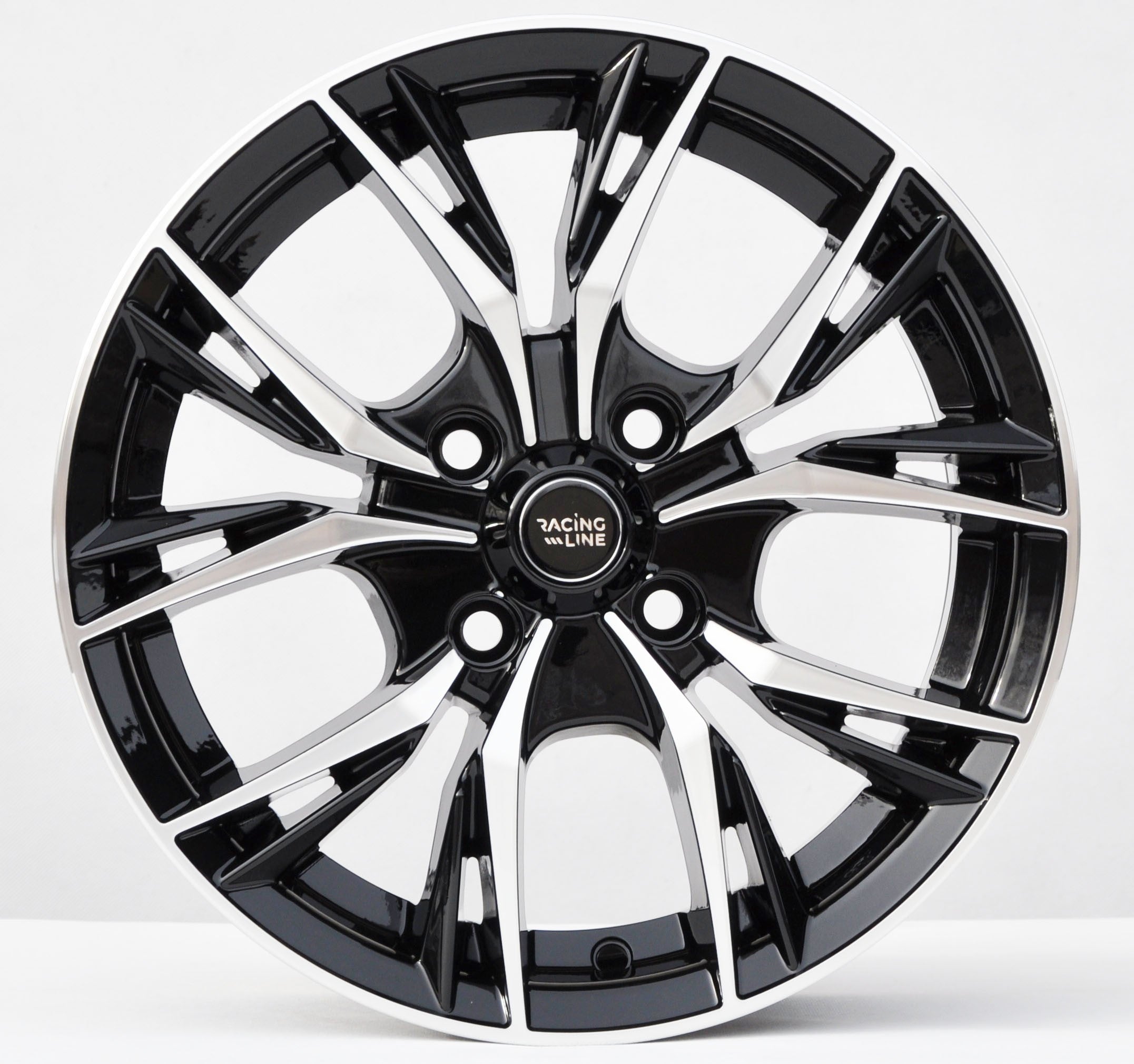 PDW 5400 Alufælge 14" 4x100 ET40 – Poleret/sort (sæt á 4)