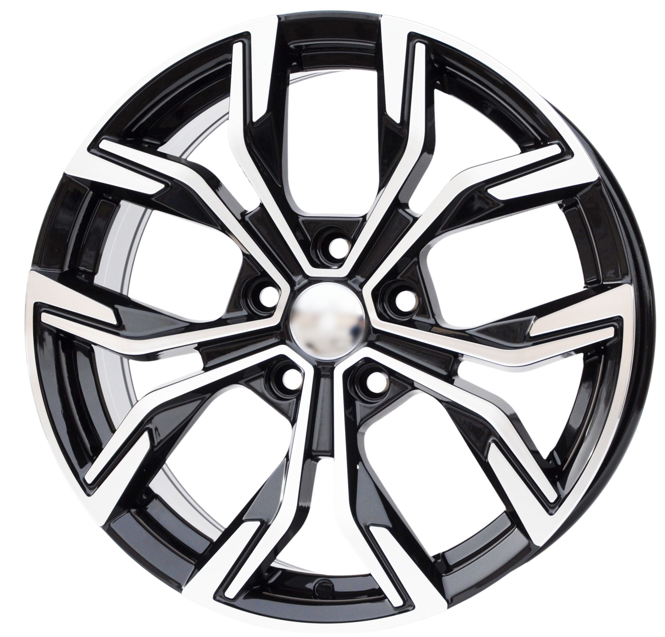 PDW 5920 Alufælge 17" 5x114.3 ET43 – Poleret/sort (sæt á 4)