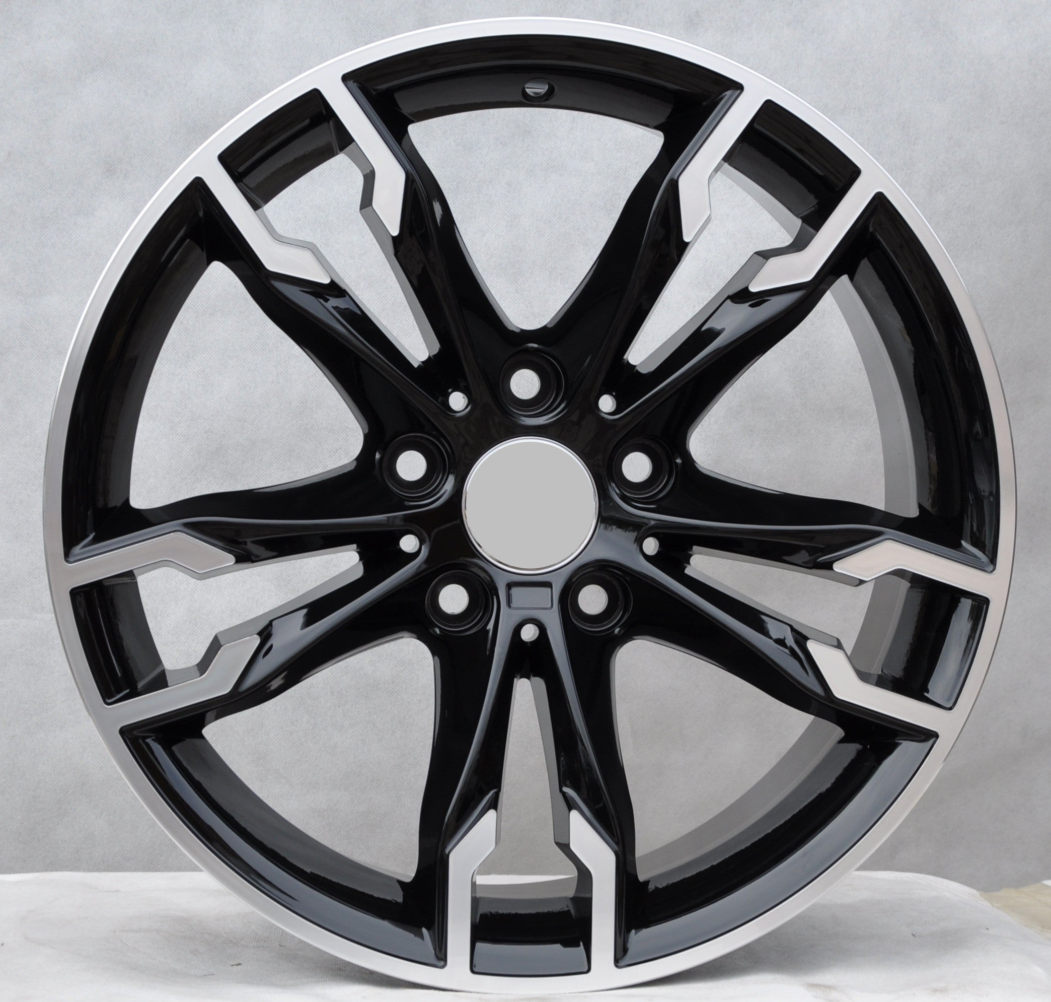 PDW 1257 Alufælge 17" 5x120 ET34 – Poleret/sort (sæt á 4)