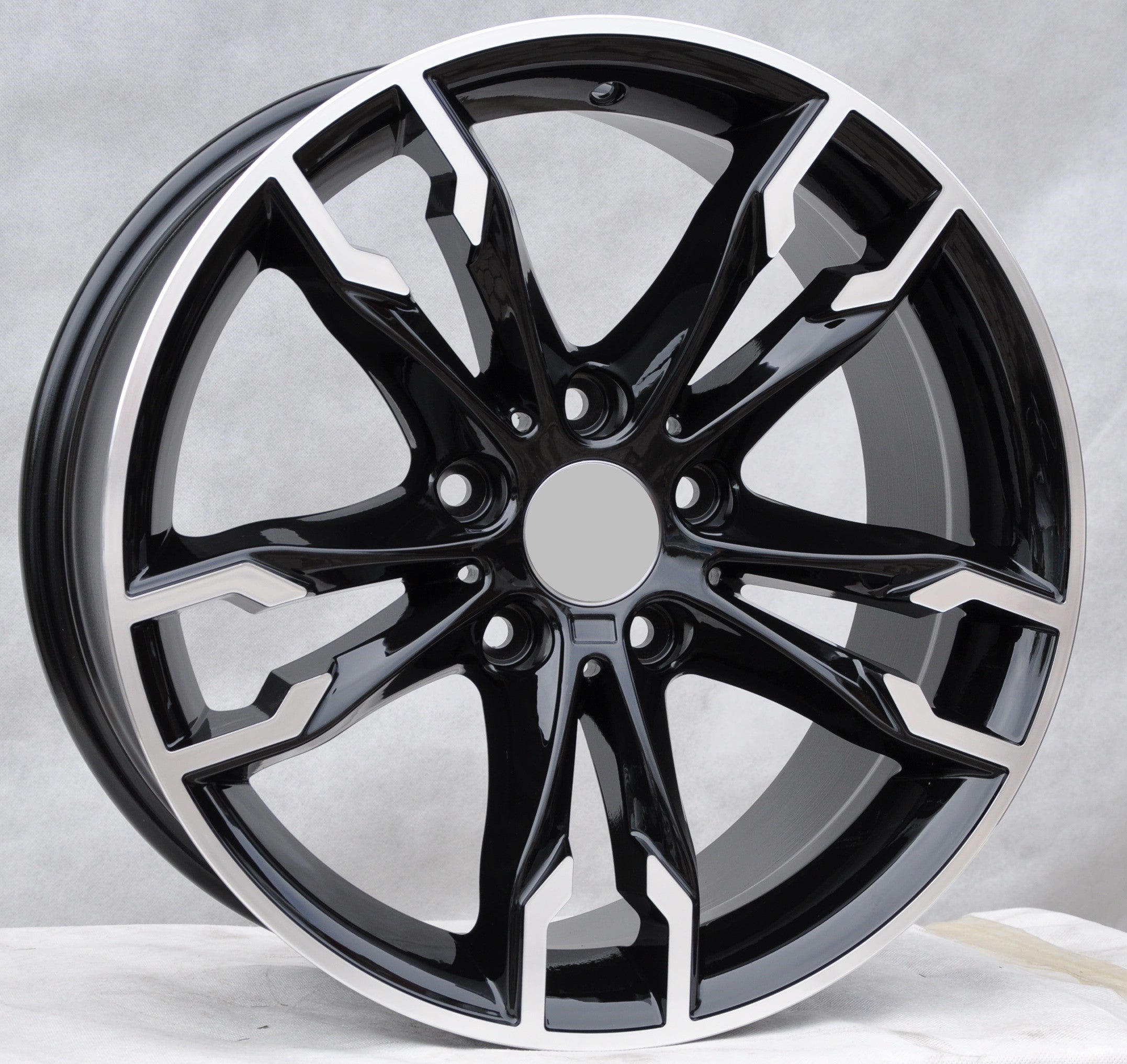 PDW 1257 Alufælge 17" 5x120 ET34 – Poleret/sort (sæt á 4)