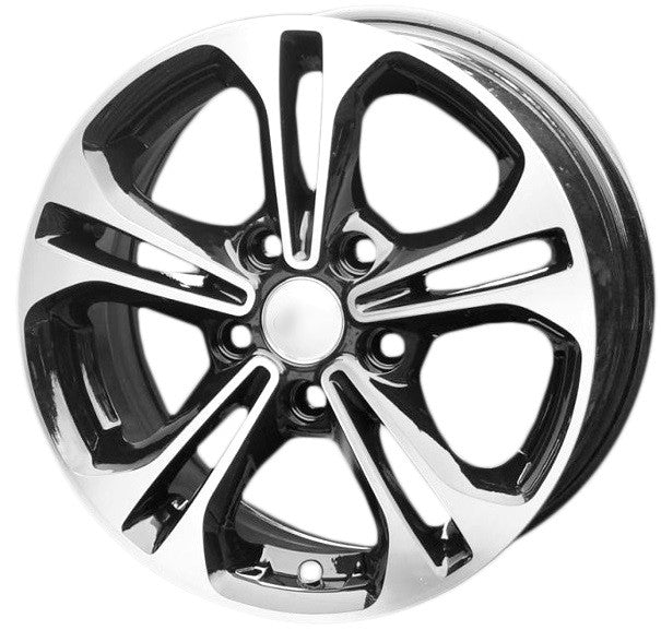 PDW 5208 Alufælge 15" 5x114.3 ET45 – Poleret/sort (sæt á 4)