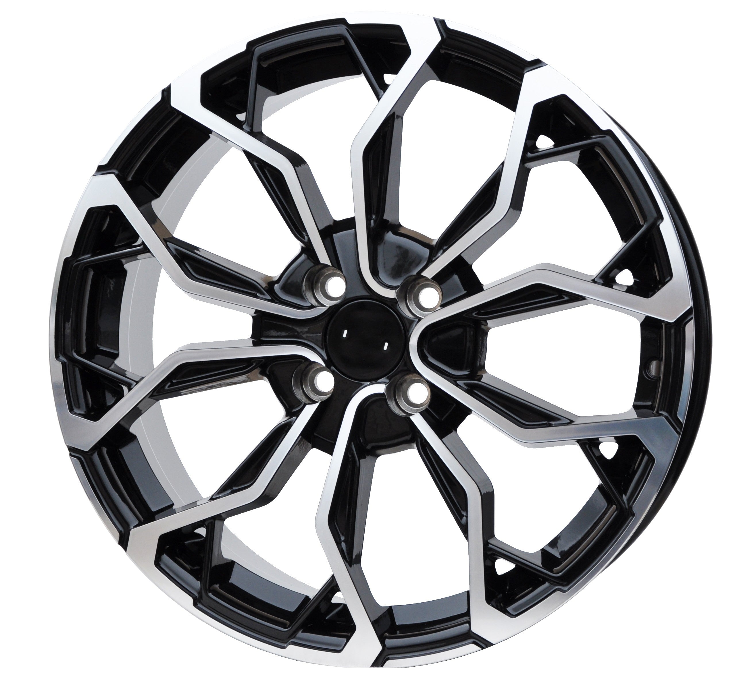 PDW 260 Alufælge 17" 4x100 ET44 – Poleret/sort (sæt á 4)