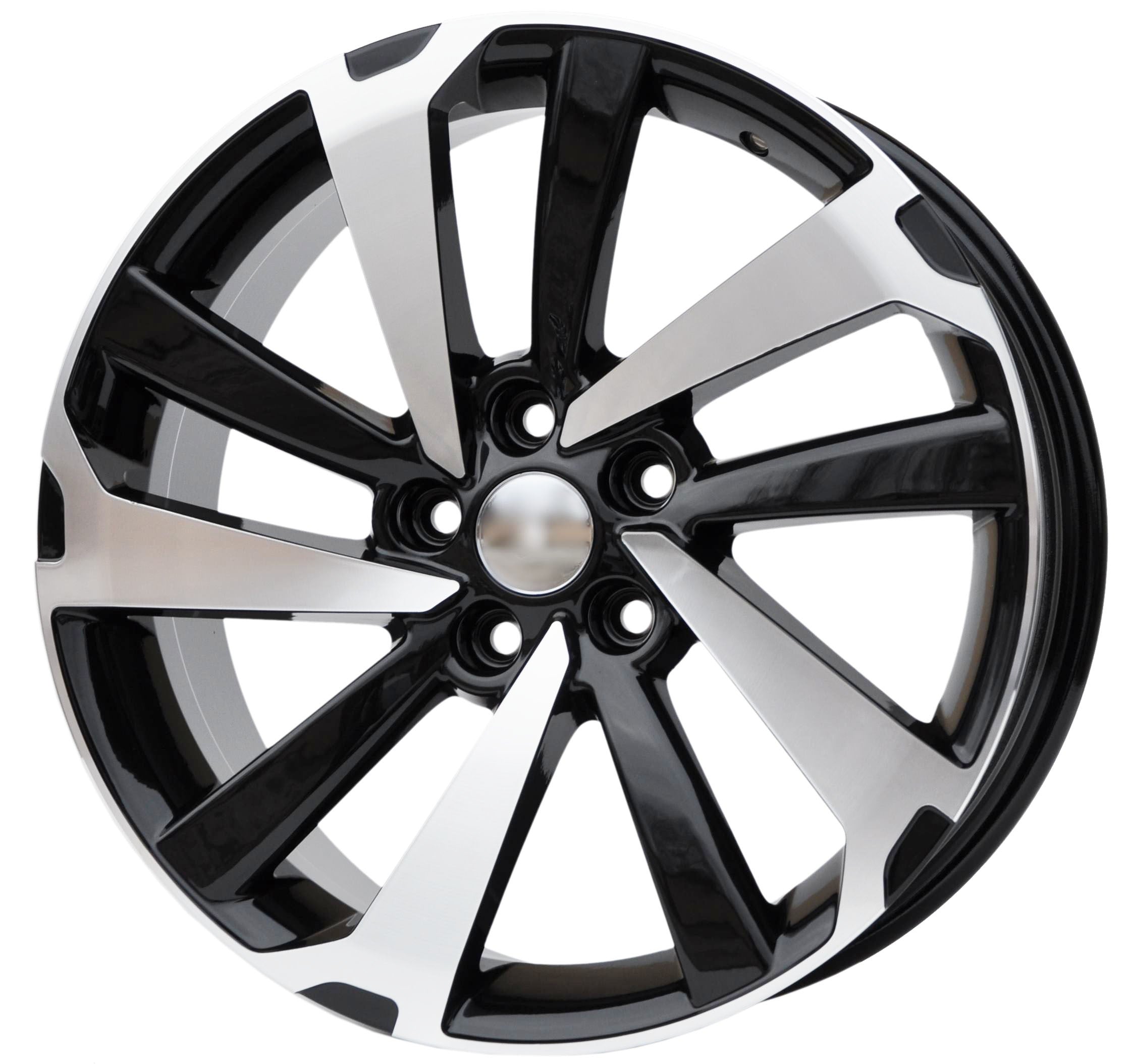 PDW FE172 Alufælge 19" 5x114.3 ET35 – Poleret/sort (sæt á 4)