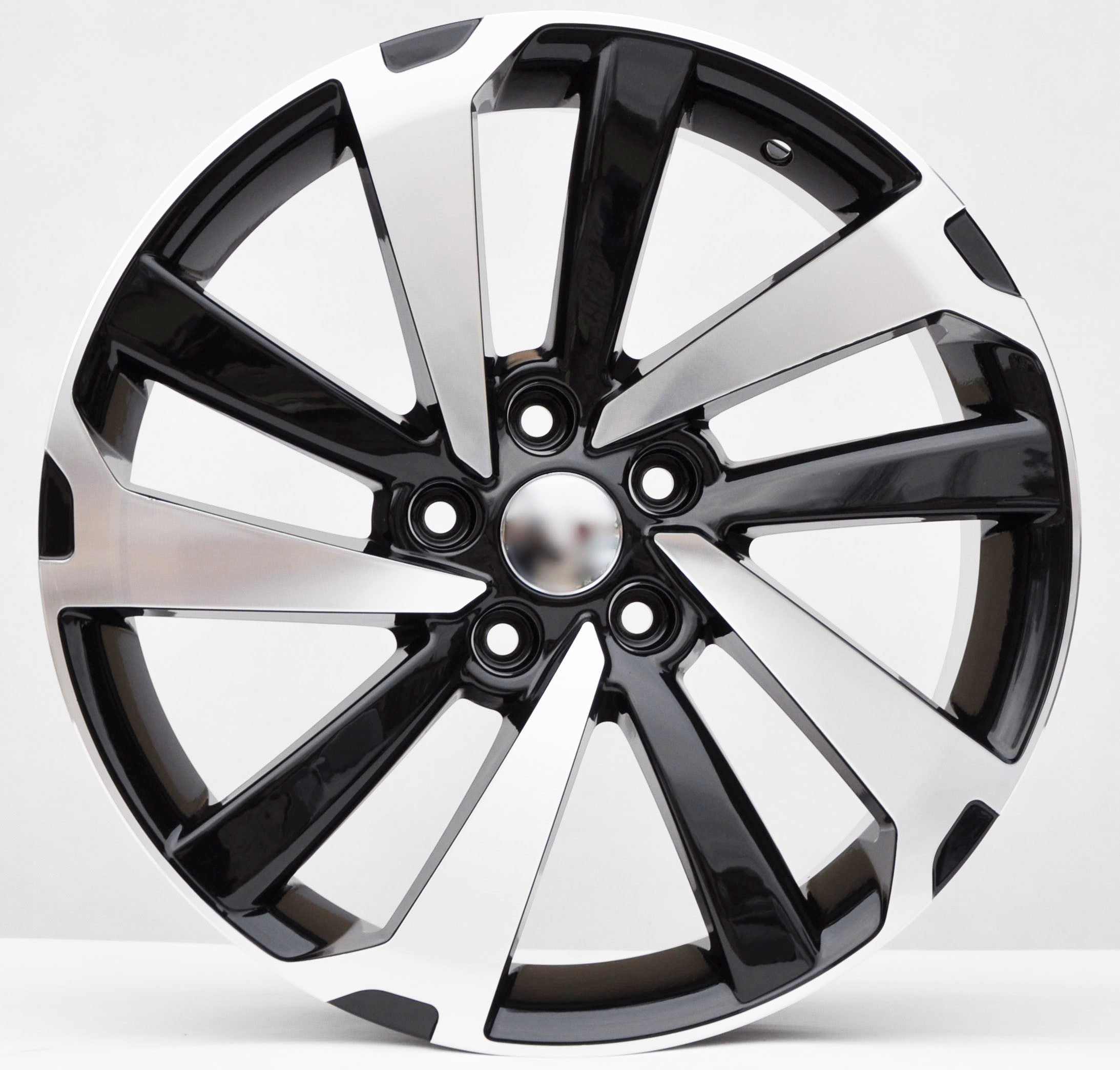 PDW FE172 Alufælge 19" 5x114.3 ET35 – Poleret/sort (sæt á 4)