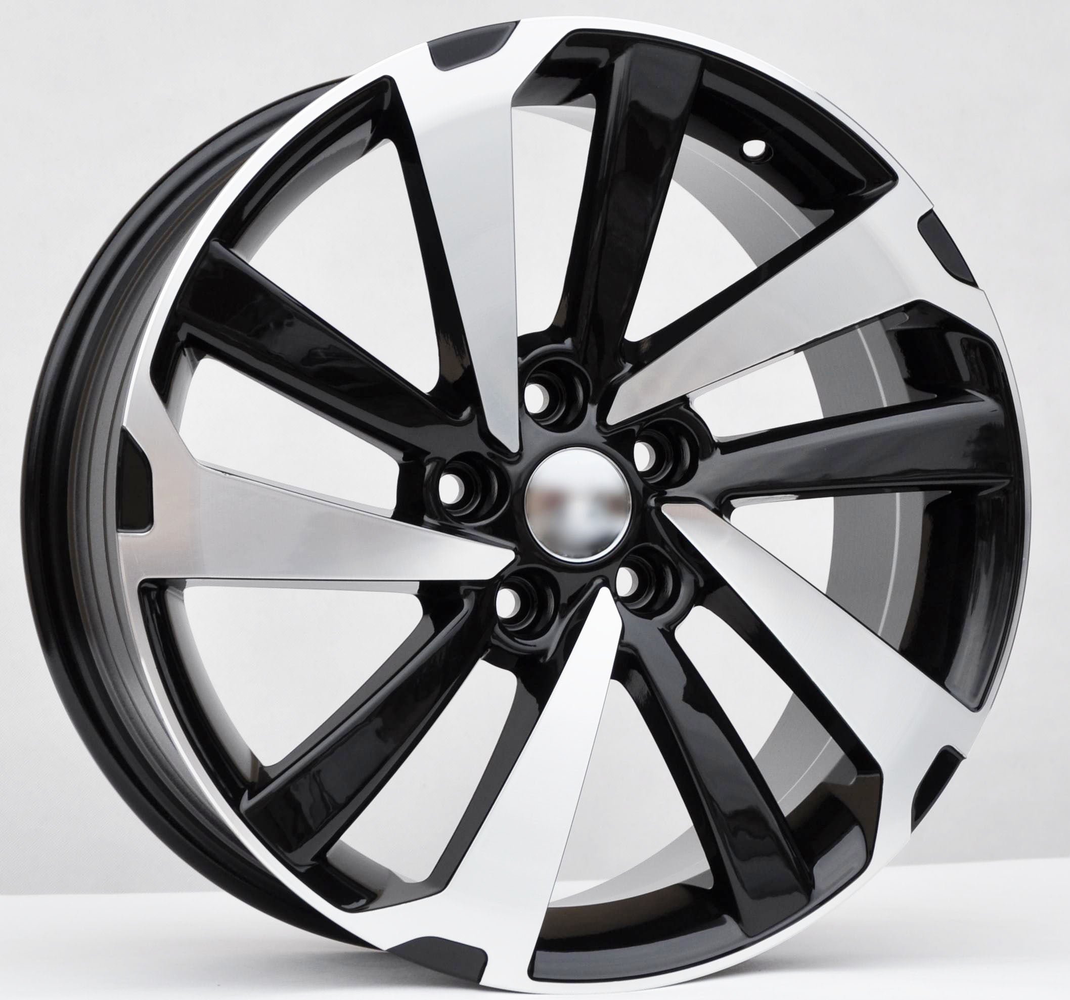 PDW FE172 Alufælge 19" 5x114.3 ET35 – Poleret/sort (sæt á 4)