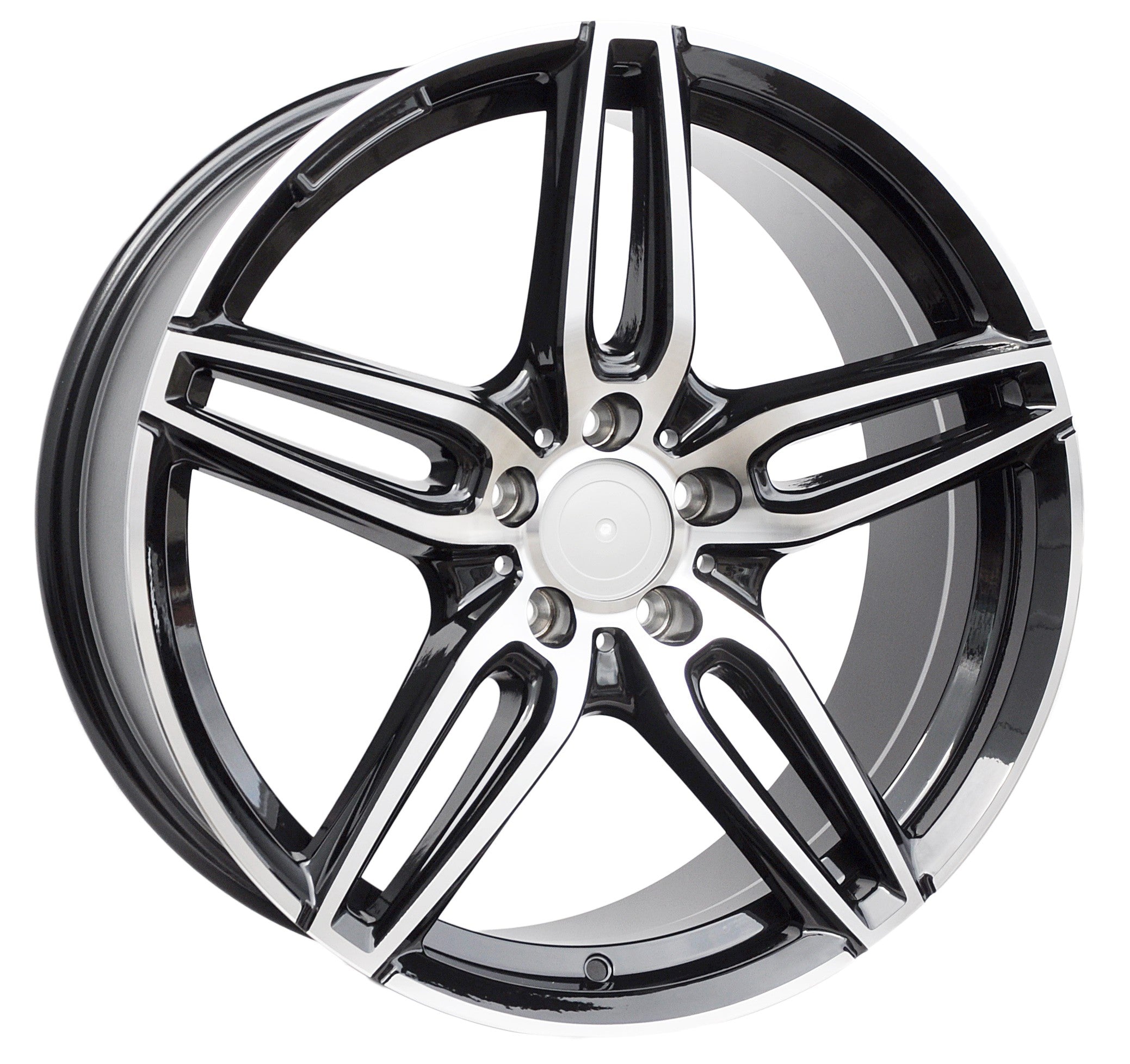 PDW 225/5434 Alufælge 18" 5x112 ET43 – Poleret/sort (sæt á 4)