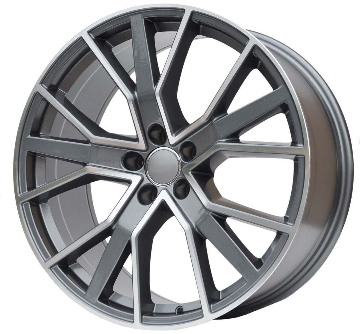 PDW 5131 Alufælge 18" 8J 5x112 ET39 – Poleret/grafit (sæt á 4)