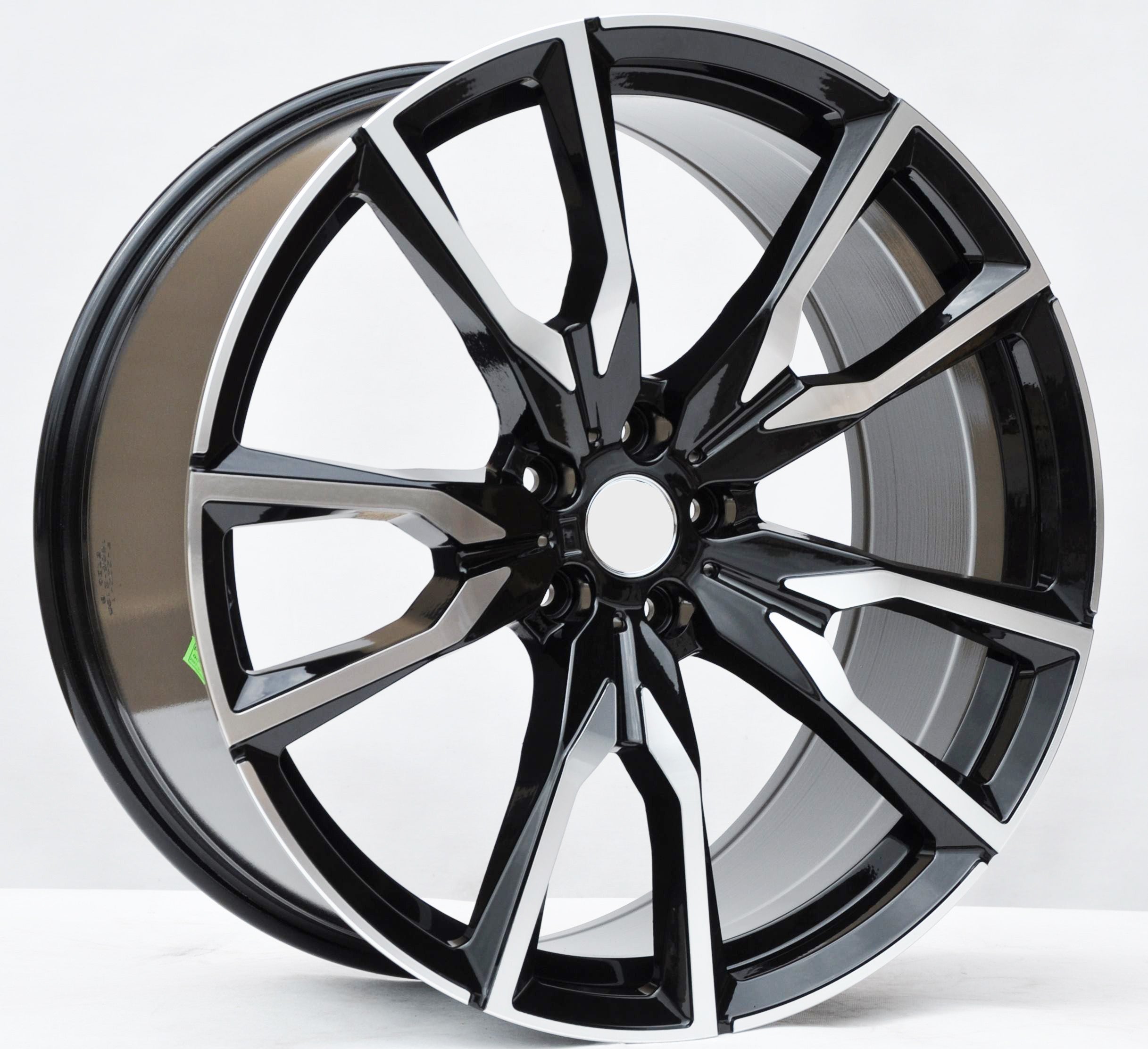 PDW FE221 Alufælge 22" 5x112 ET32 – Poleret/sort (sæt á 4)