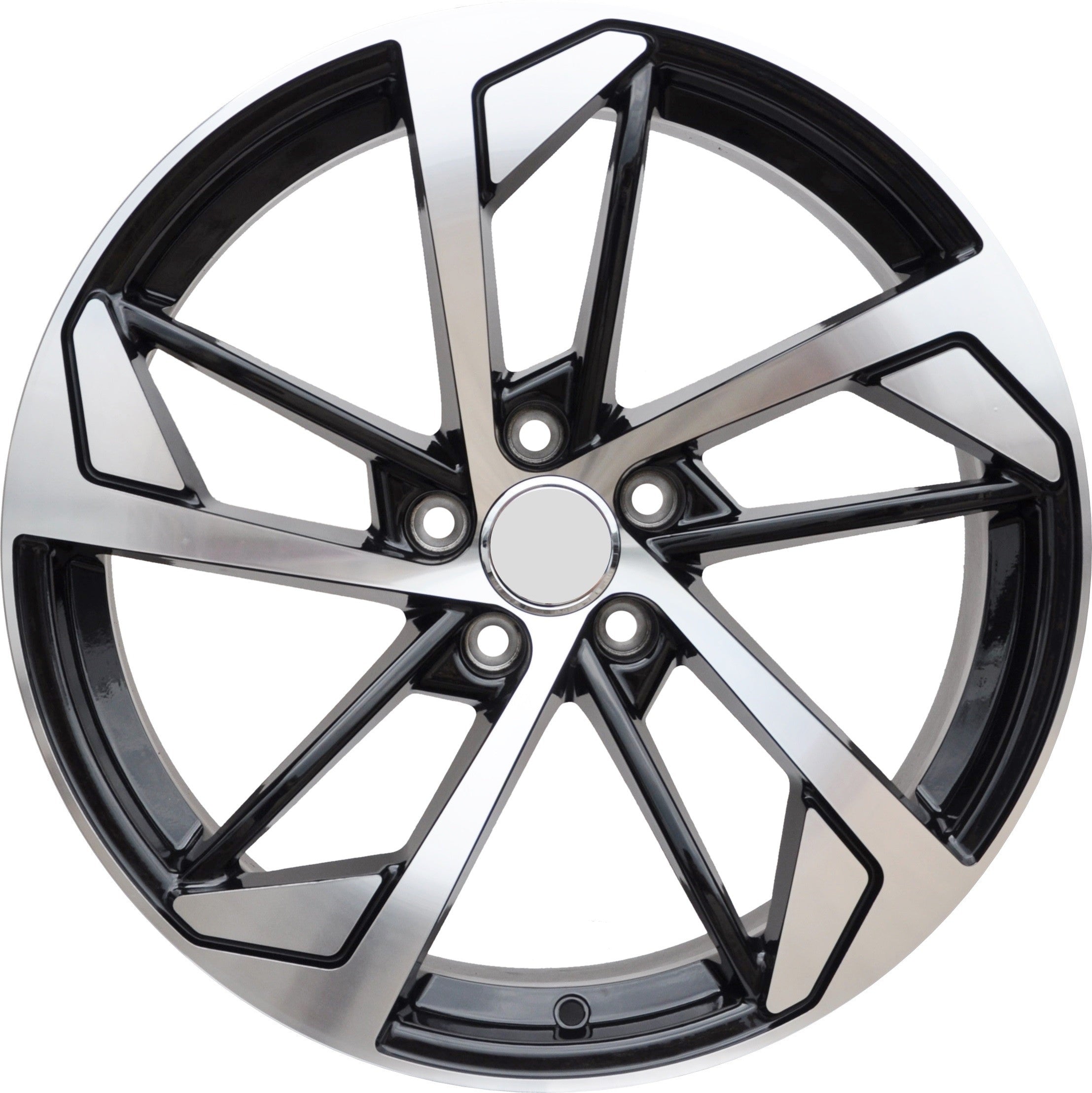 PDW XE139 Alufælge 18" 5x112 ET35 – Poleret/sort (sæt á 4)