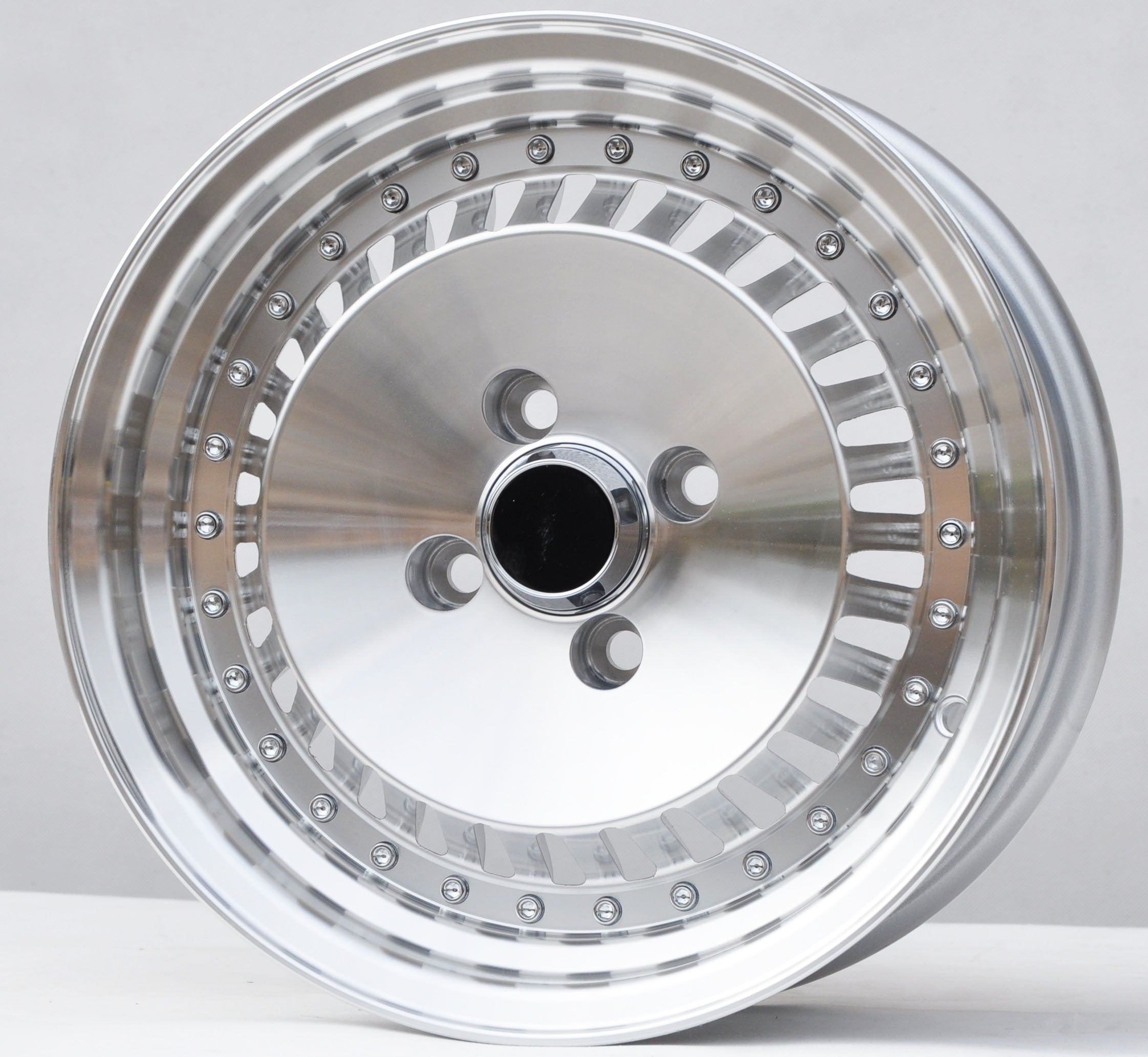 PDW 475 Alufælge 14" 4x100 ET20 – Poleret/sølv (sæt á 4)