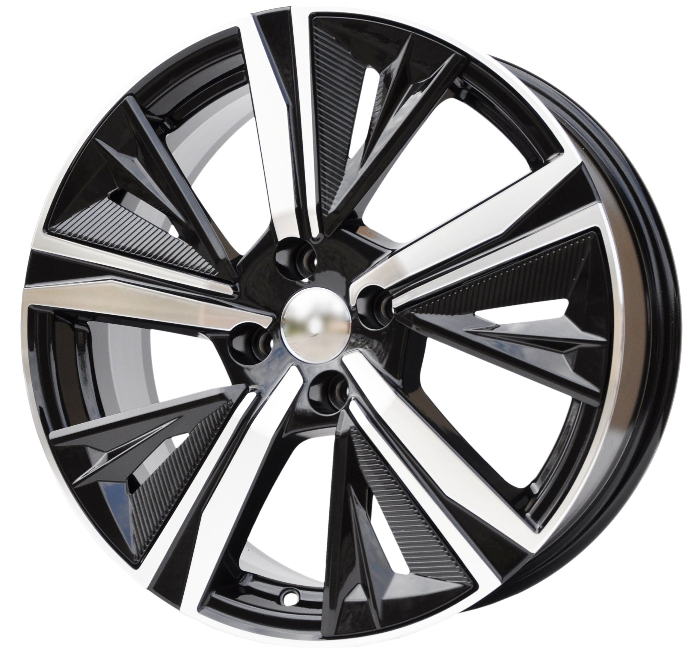PDW 1187 Alufælge 18" 4x108 ET32 – Poleret/sort (sæt á 4)