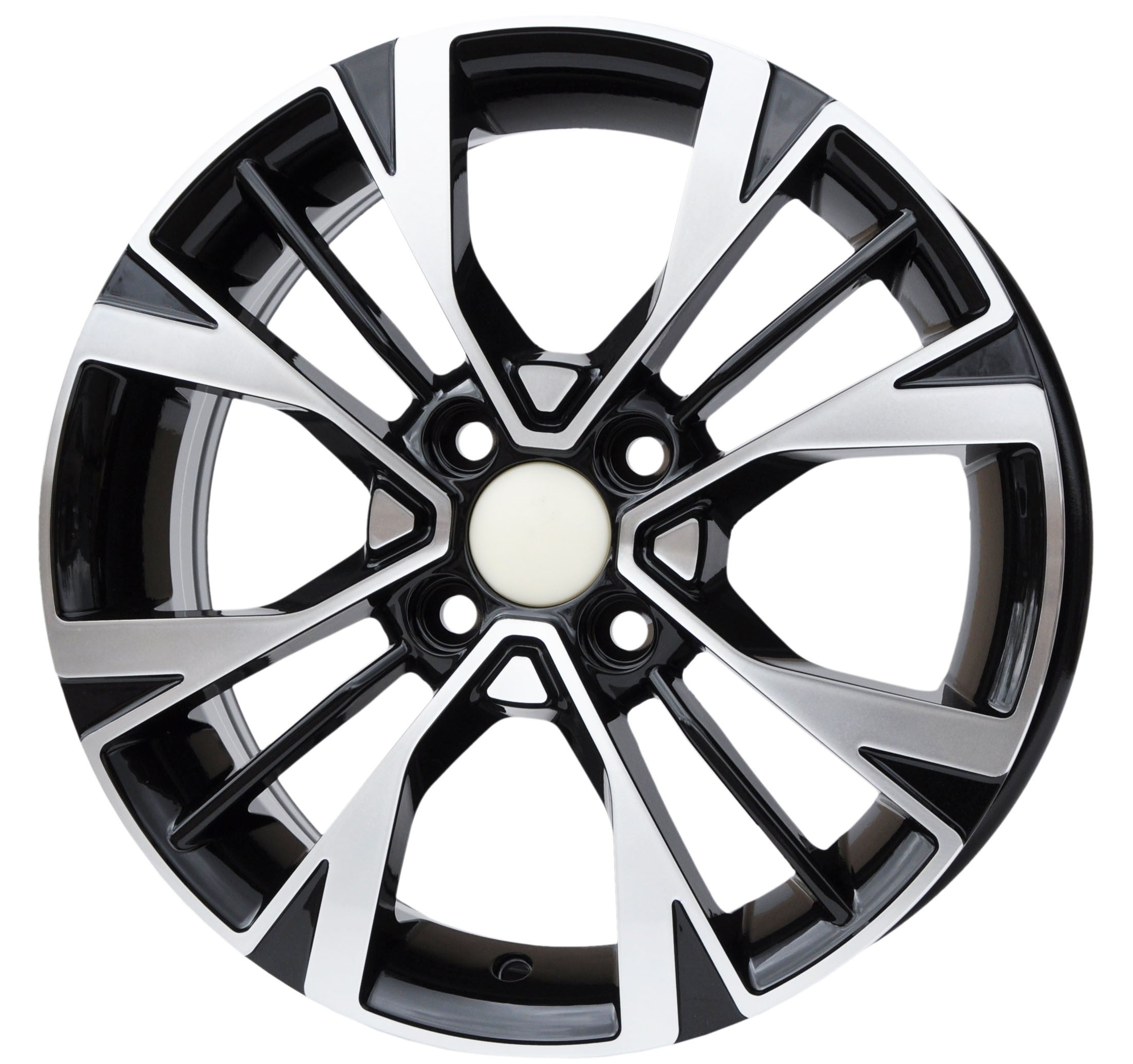 PDW 1127/2285 Alufælge 14" 4x100 ET40 – Poleret/sort (sæt á 4)