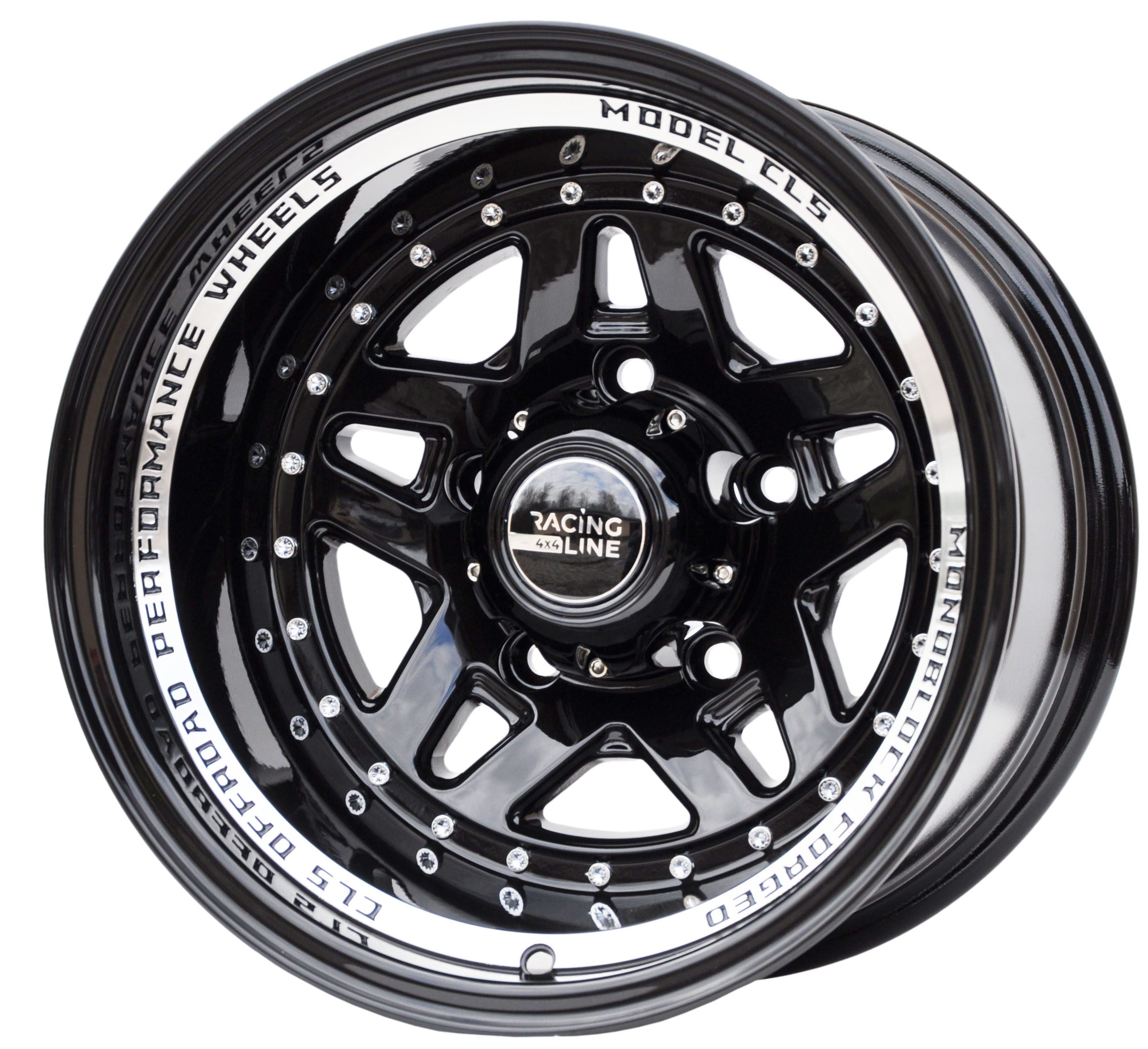 PDW 936 Alufælge 15" 5x139.7 ET-44 – Poleret/sort (sæt á 4)