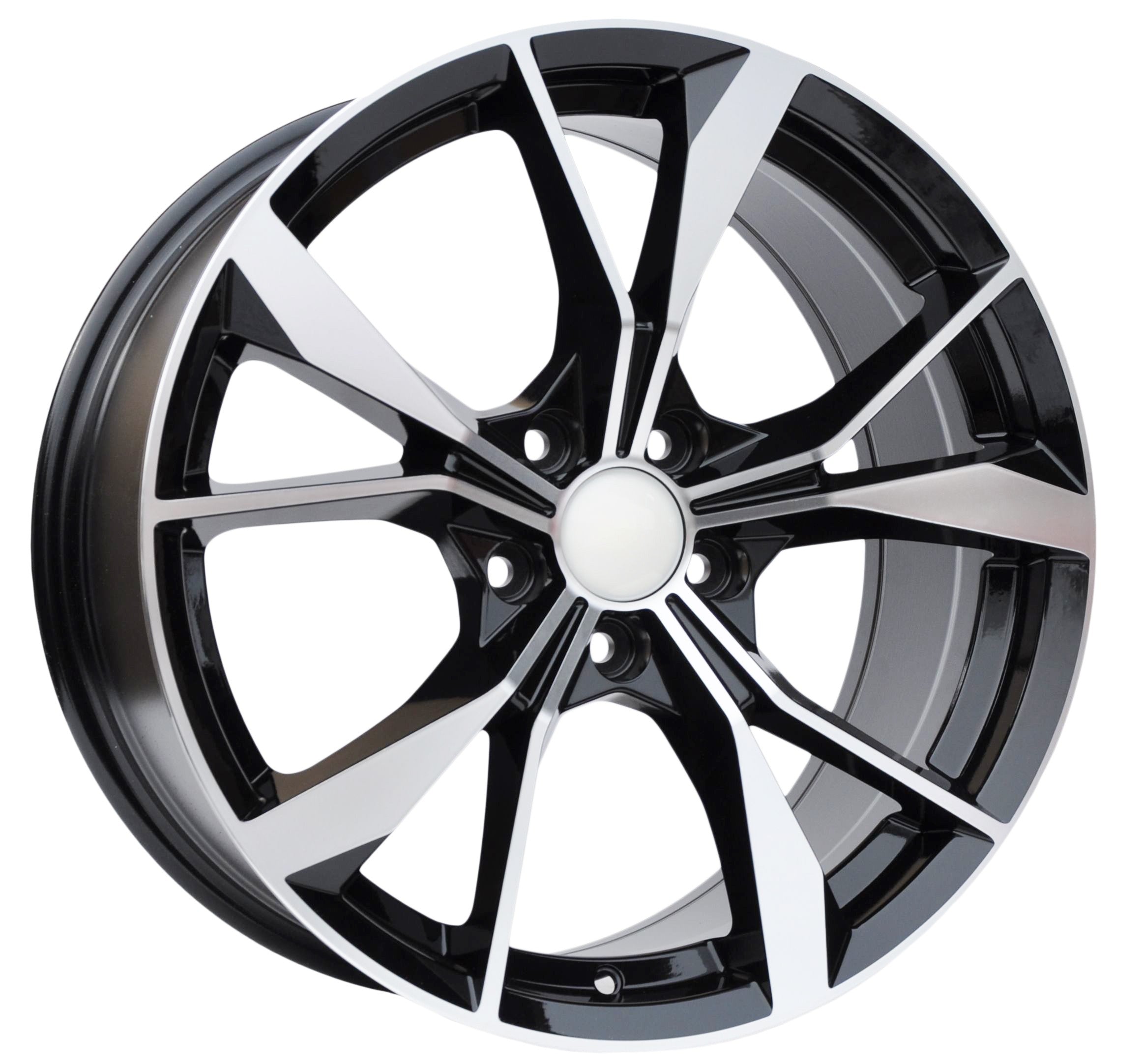 PDW 5808 Alufælge 20" 5x112 ET38 – Poleret/sort (sæt á 4)