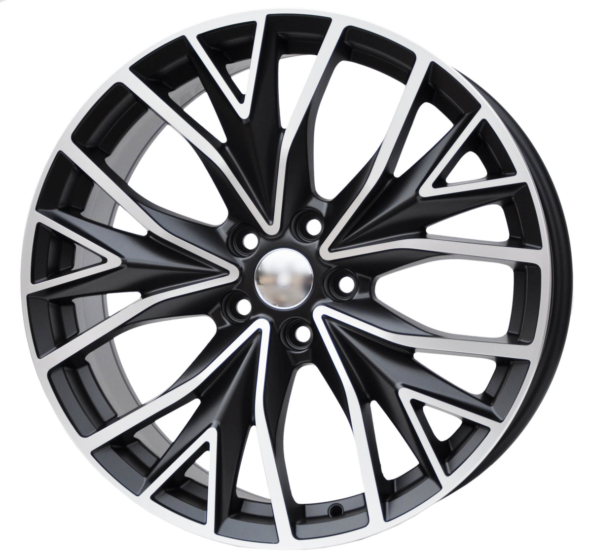 PDW 5922 Alufælge 19" 8J 5x112 ET49 – Poleret/sort halvmat (sæt á 4)