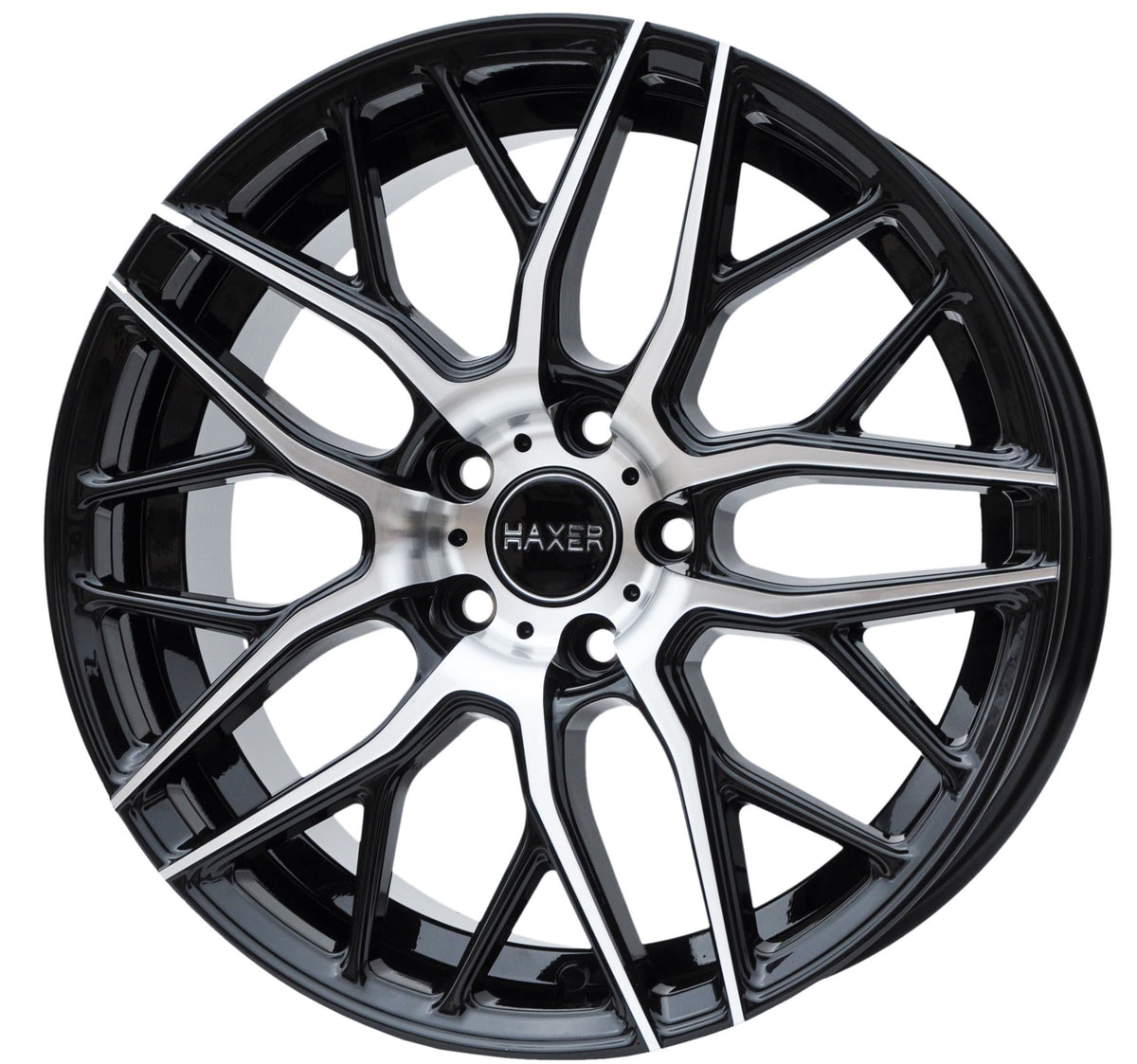 Haxer HX038 Alufælge 18" 8J 5x112 ET45 – Poleret/sort (sæt á 4)