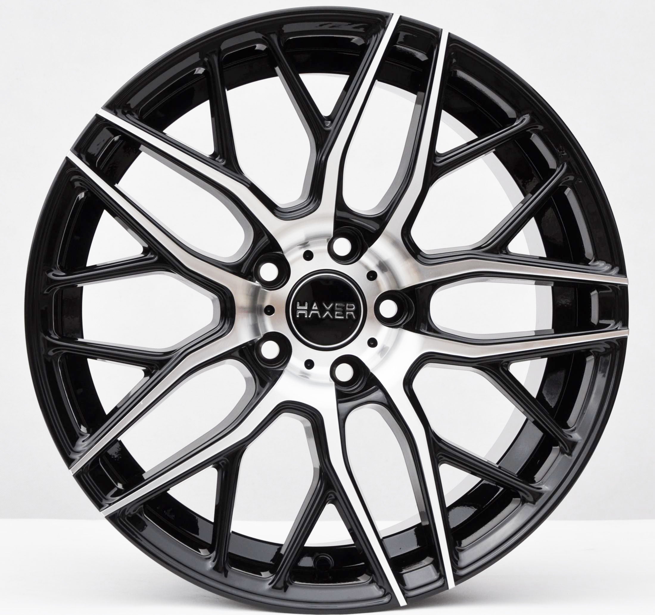 Haxer HX038 Alufælge 18" 5x112 ET45 – Poleret/sort (sæt á 4)