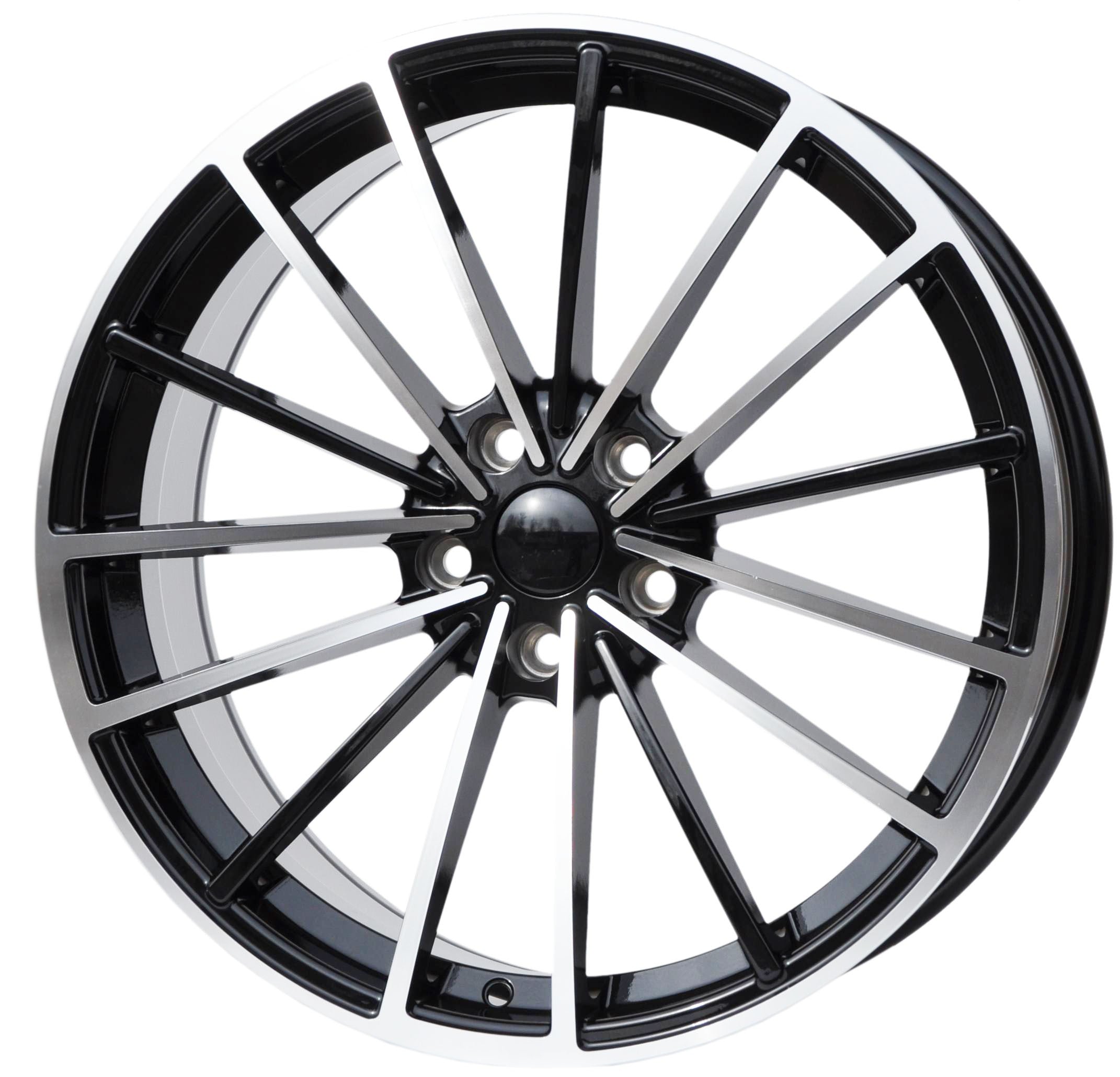 PDW 0383 Alufælge 19" 5x112 ET45 – Poleret/sort (sæt á 4)