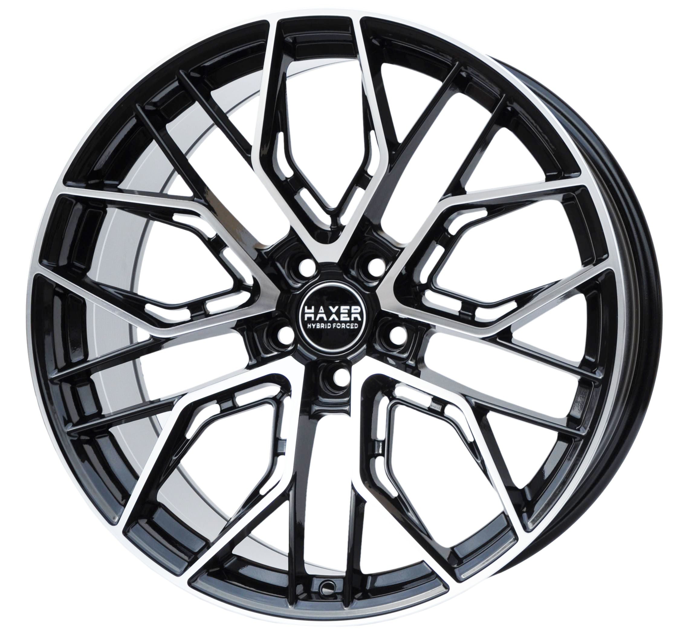Haxer HX015F Alufælge 22" 5x112 ET30 – Poleret/sort (sæt á 4)