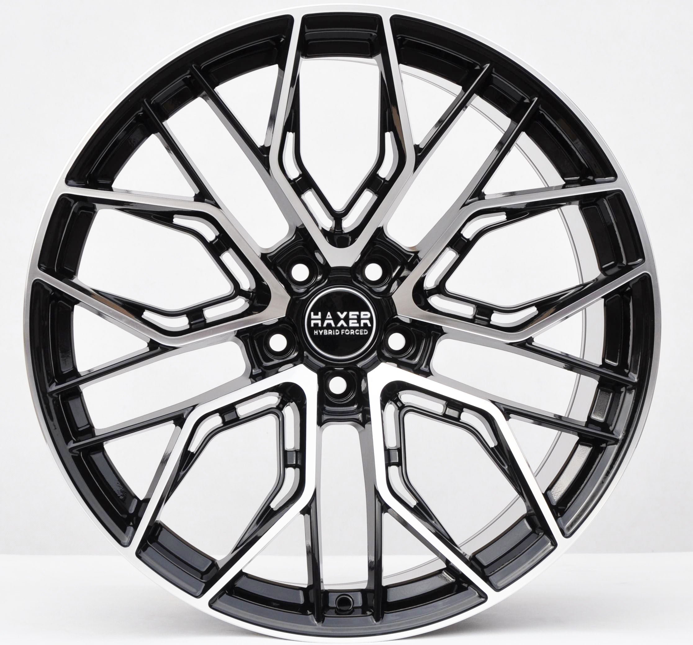 Haxer HX015F Alufælge 20" 5x112 ET30 – Poleret/sort (sæt á 4)