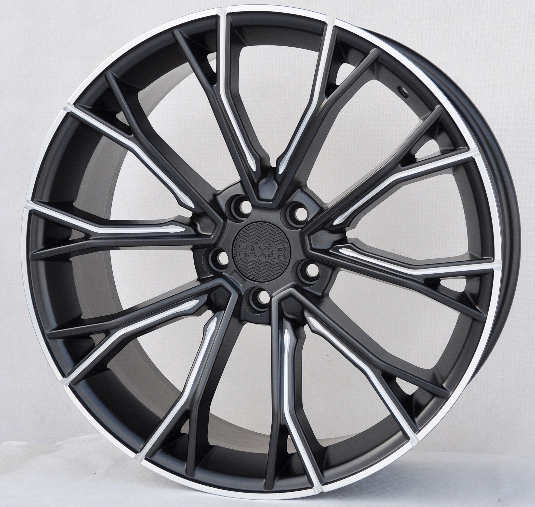 Haxer 5385 Alufælge 19" 5x112 ET25 – Poleret/sort mat (sæt á 4)
