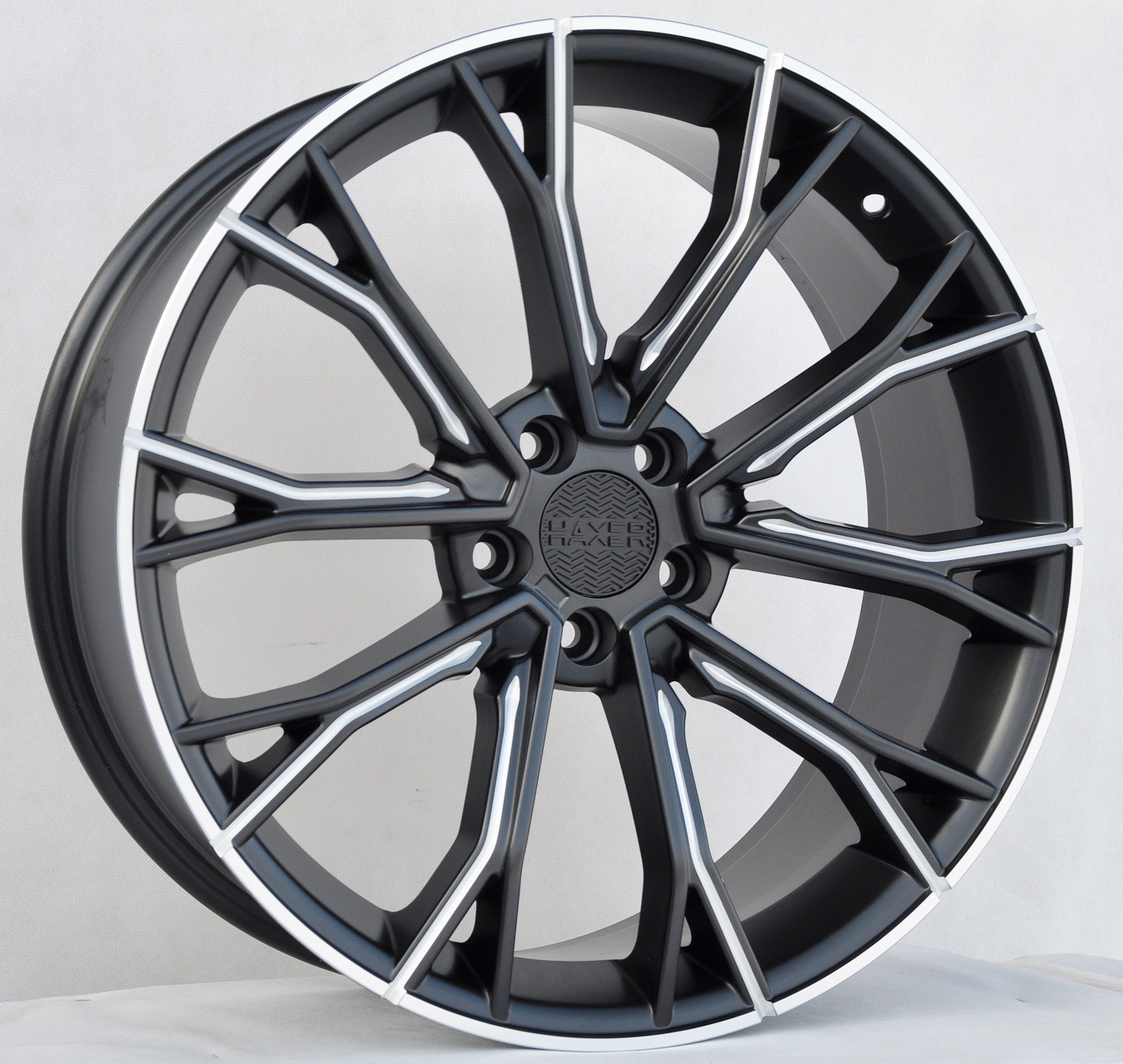 Haxer 5385 Alufælge 19" 5x112 ET25 – Poleret/sort mat (sæt á 4)