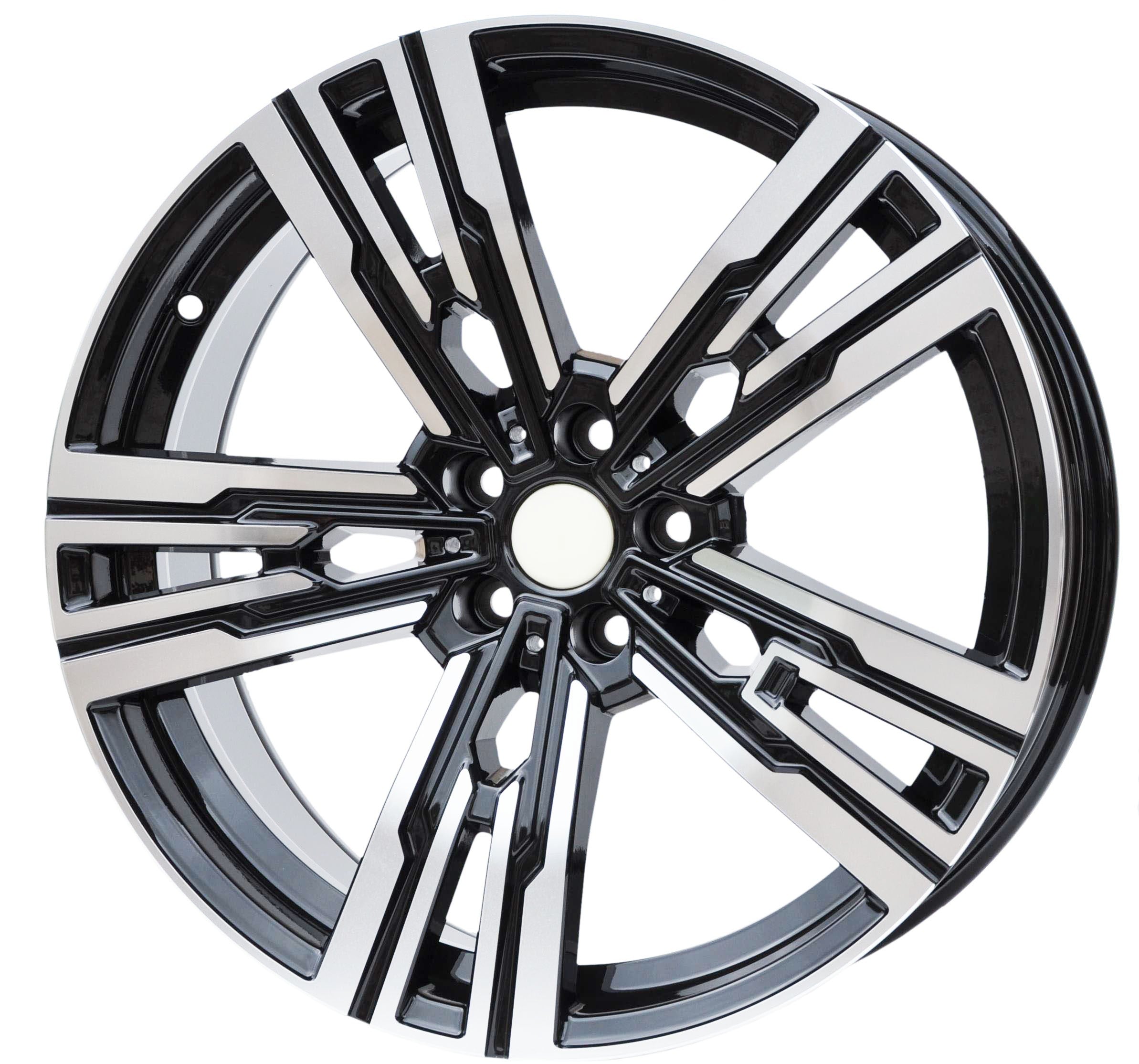 PDW 1831/674 Alufælge 20" 5x112 ET25 – Poleret/sort (sæt á 4)