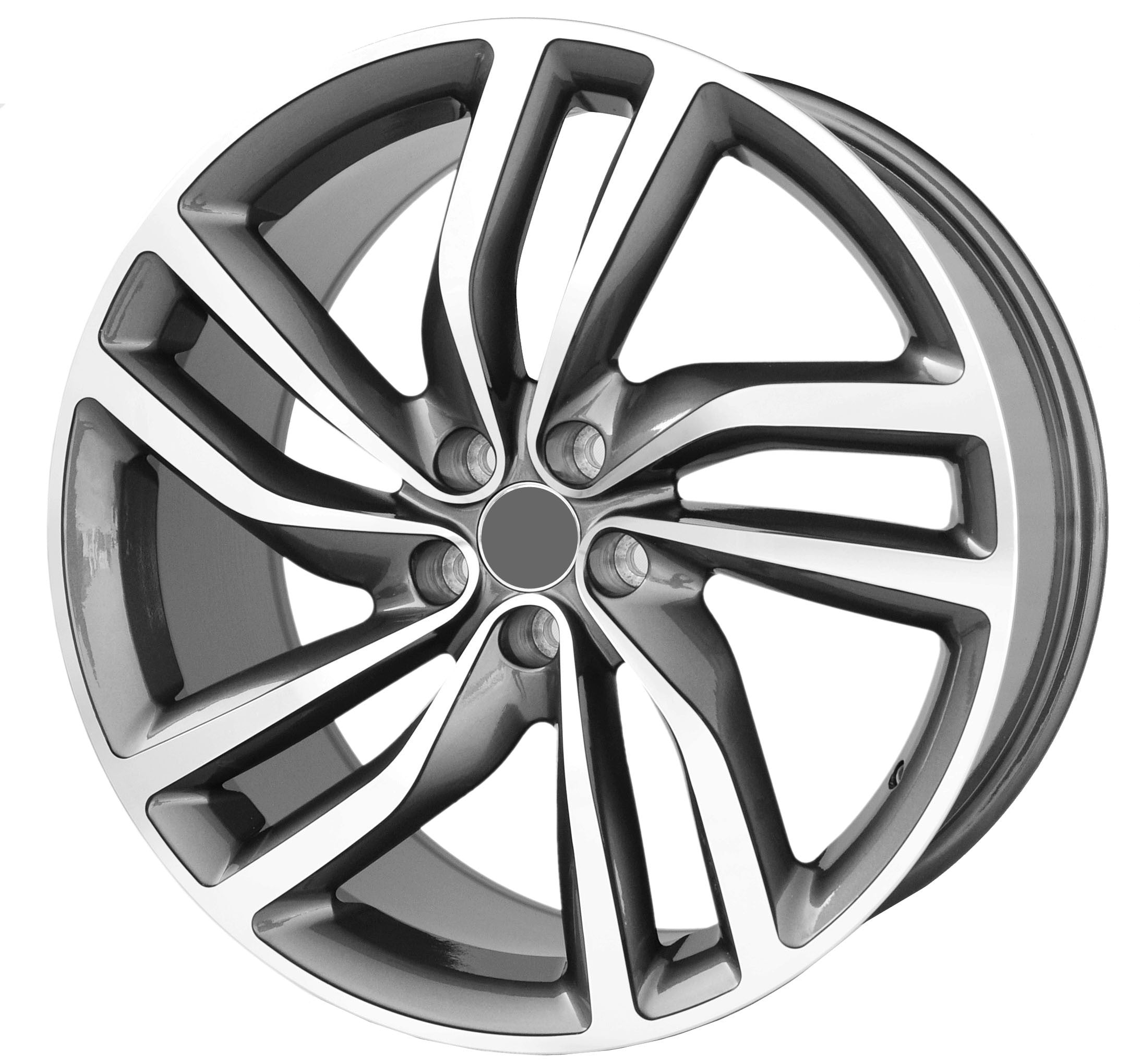 PDW HE721 Alufælge 20" 5x108 ET40 – Poleret/grafit (sæt á 4)