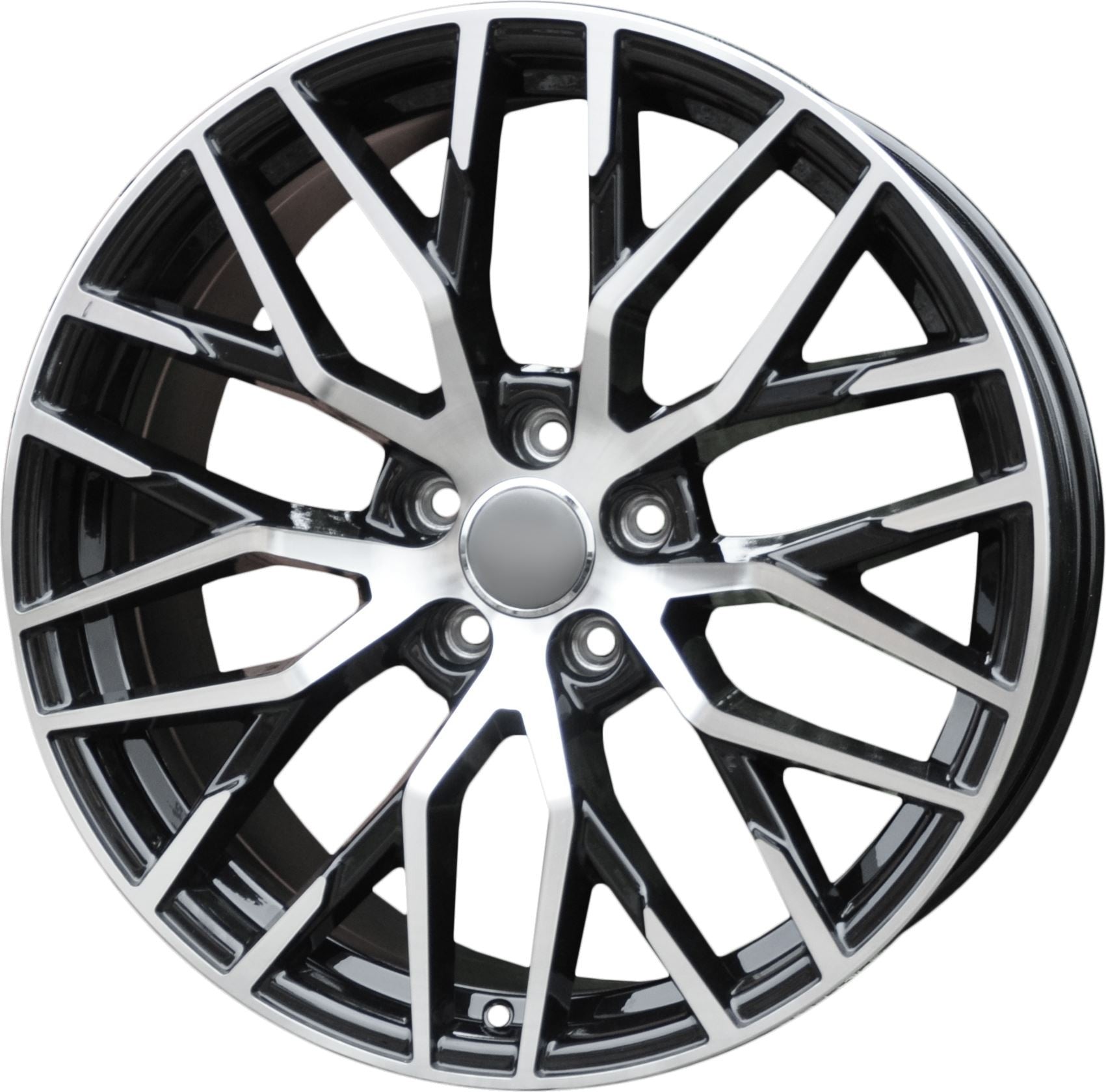 PDW fe30 Alufælge 18" 5x112 ET35 – Poleret/sort (sæt á 4)