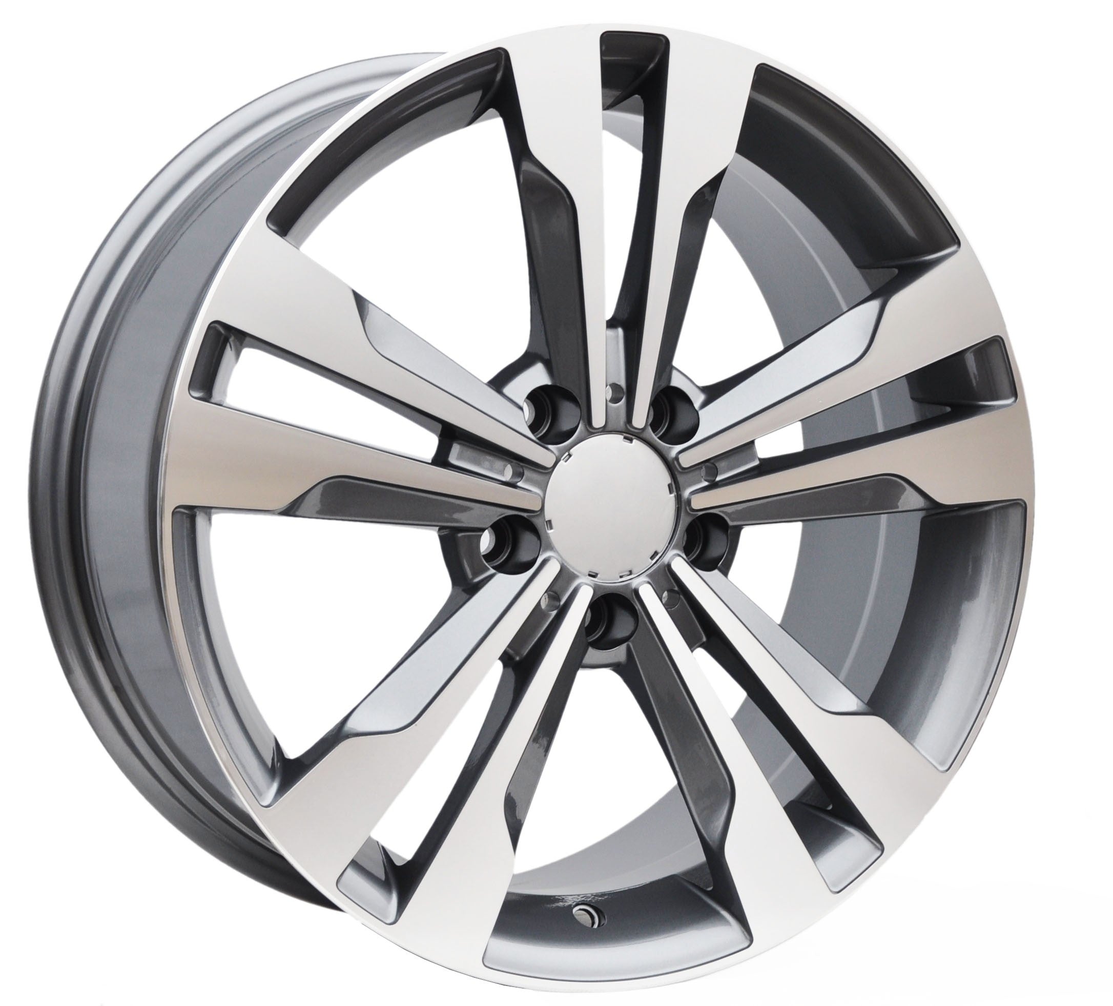 PDW 754/MR131 Alufælge 17" 5x112 ET44 – Poleret/grafit (sæt á 4)