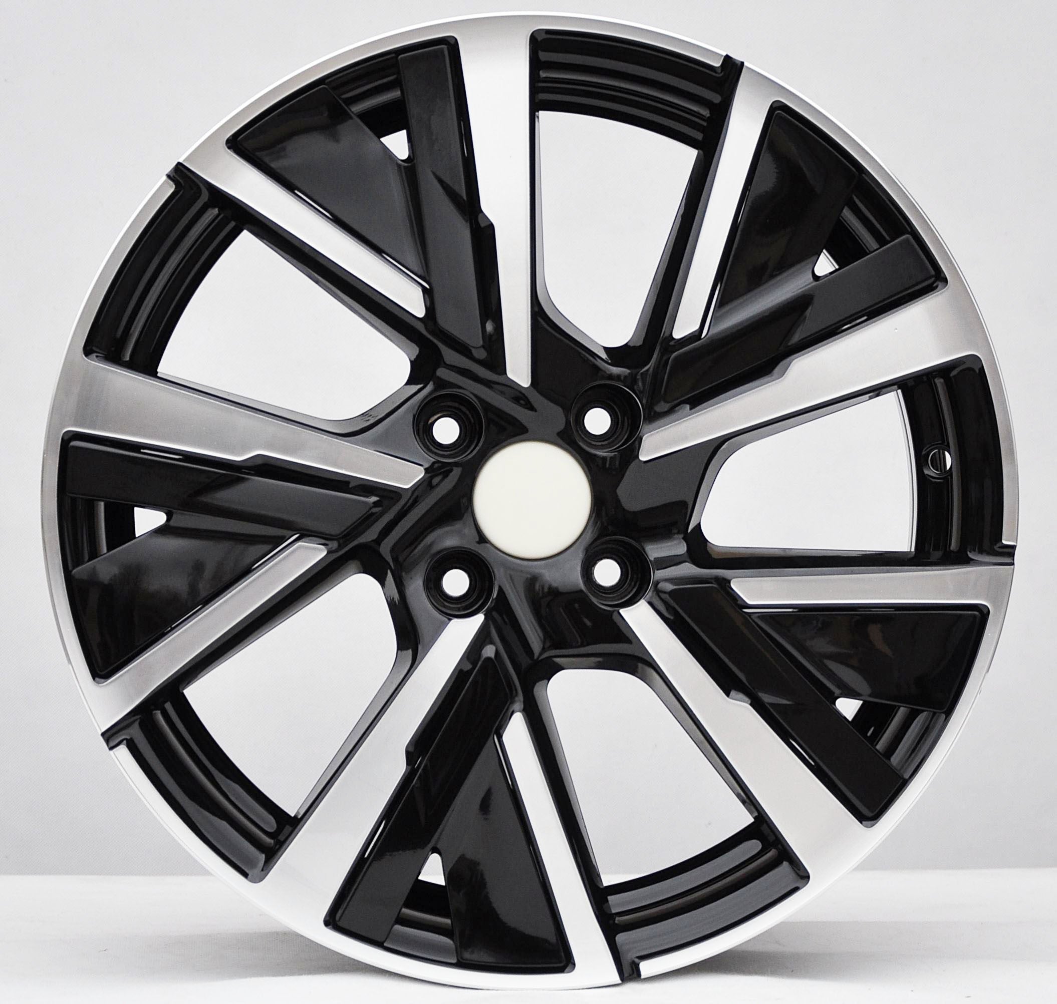 PDW 5906 Alufælge 15" 4x108 ET32 – Poleret/sort (sæt á 4)