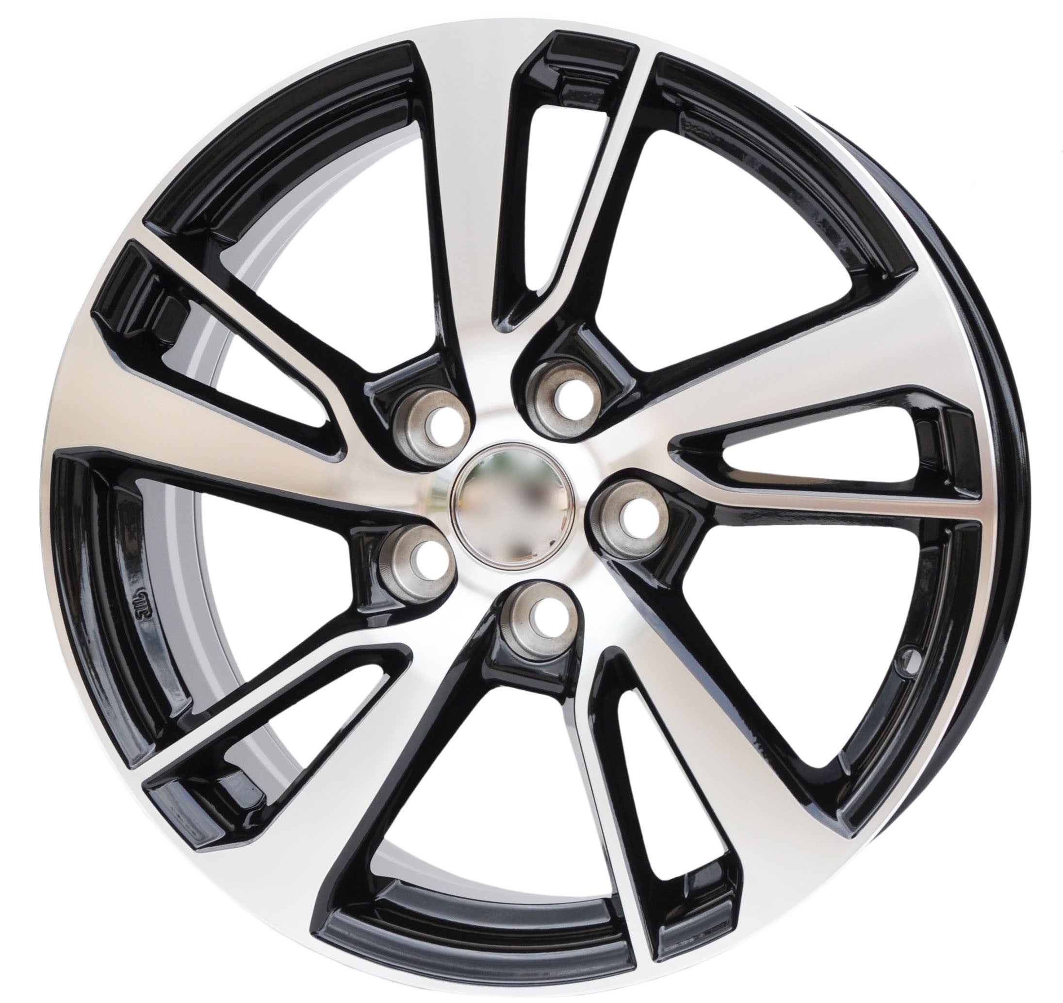 PDW 5300 Alufælge 17" 5x114.3 ET35 – Poleret/sort (sæt á 4)