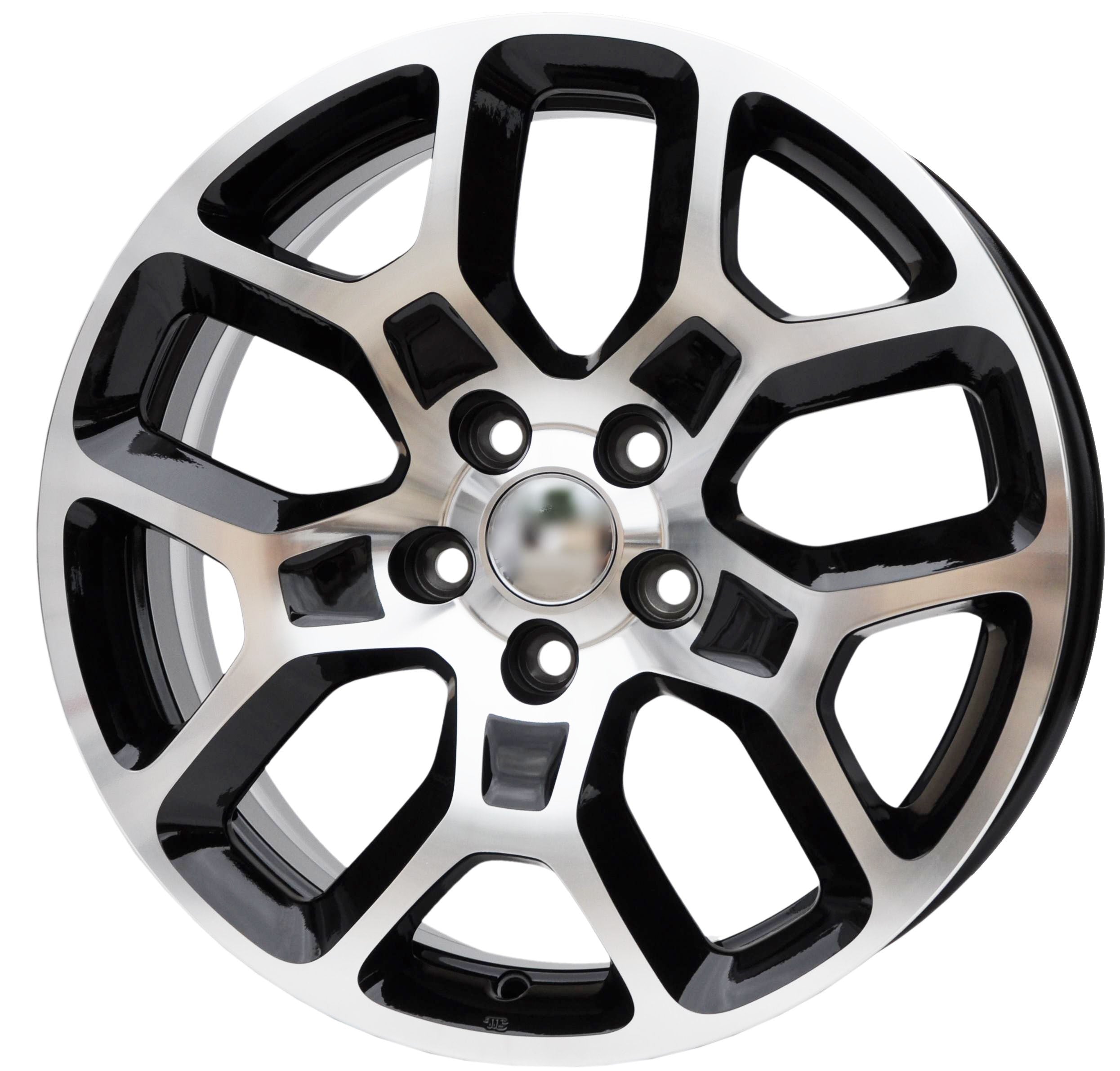 PDW 0460 Alufælge 17" 5x110 ET40 – Poleret/sort (sæt á 4)