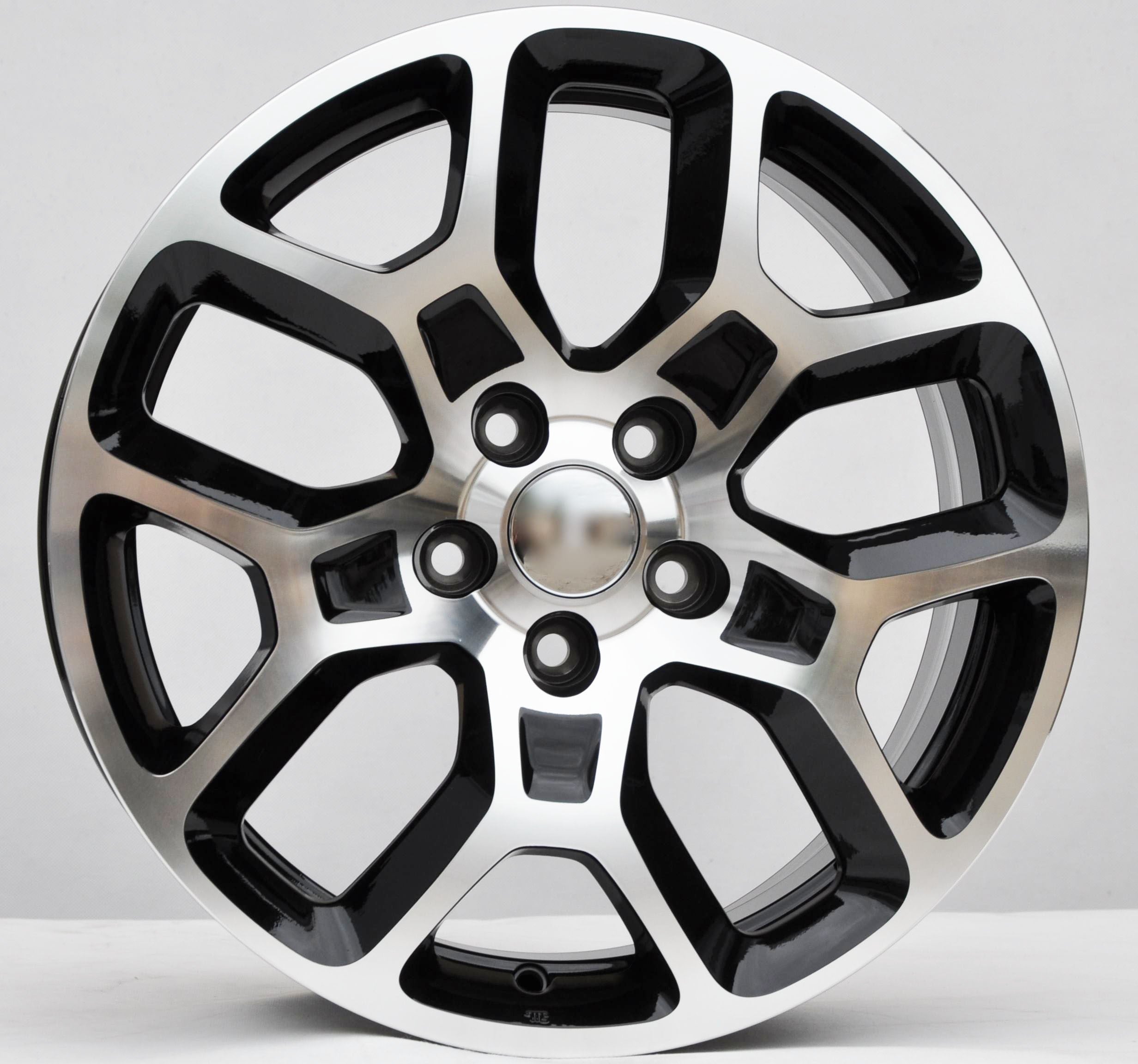 PDW 0460 Alufælge 17" 5x110 ET40 – Poleret/sort (sæt á 4)