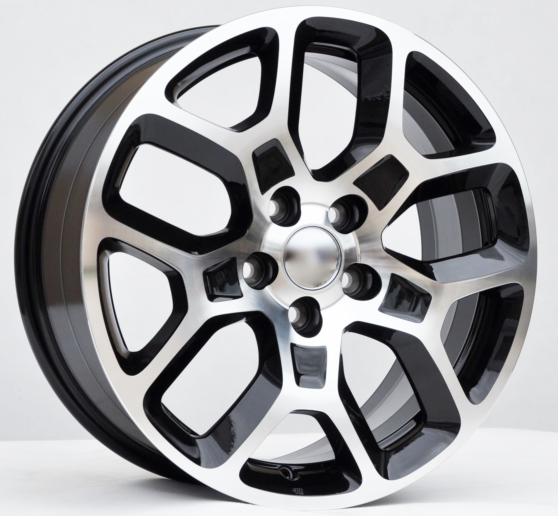 PDW 0460 Alufælge 17" 5x110 ET40 – Poleret/sort (sæt á 4)